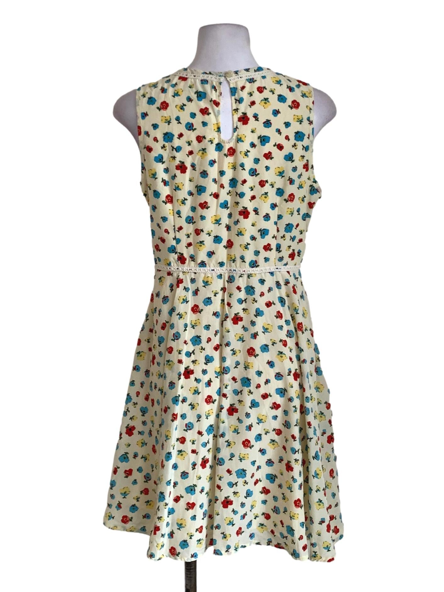 Banana Floral A-Line Dress