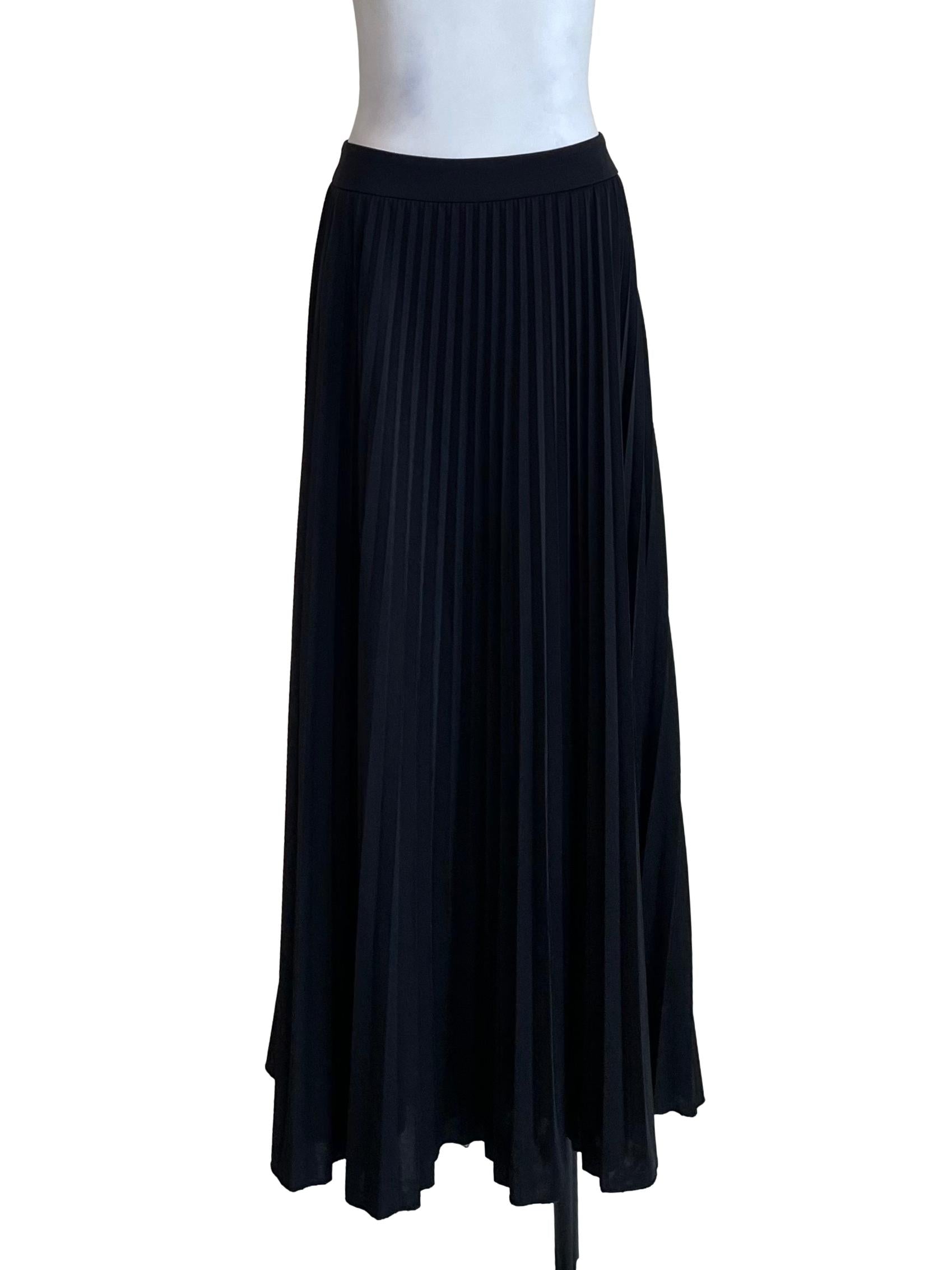 Black Accordion Semi Circle Skirt
