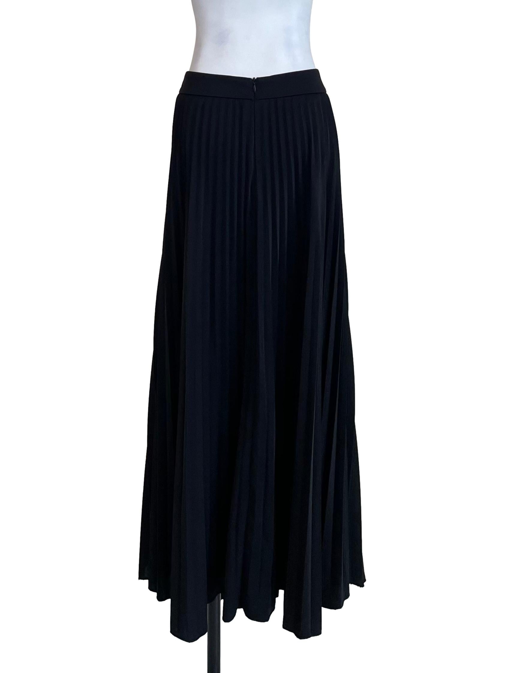 Black Accordion Semi Circle Skirt