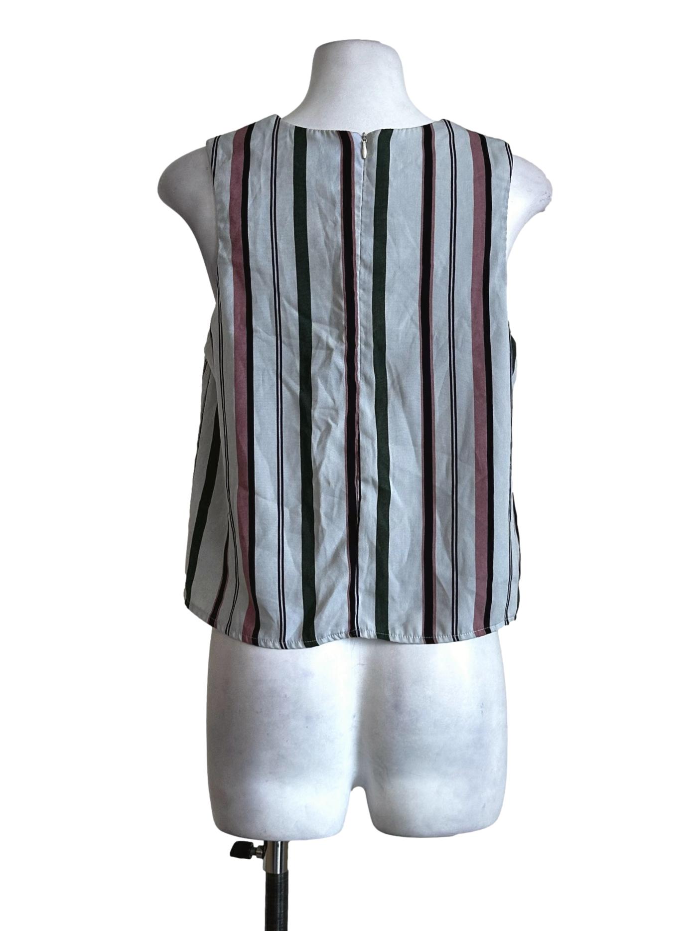 Light Green Stripes Pattern Top TTR