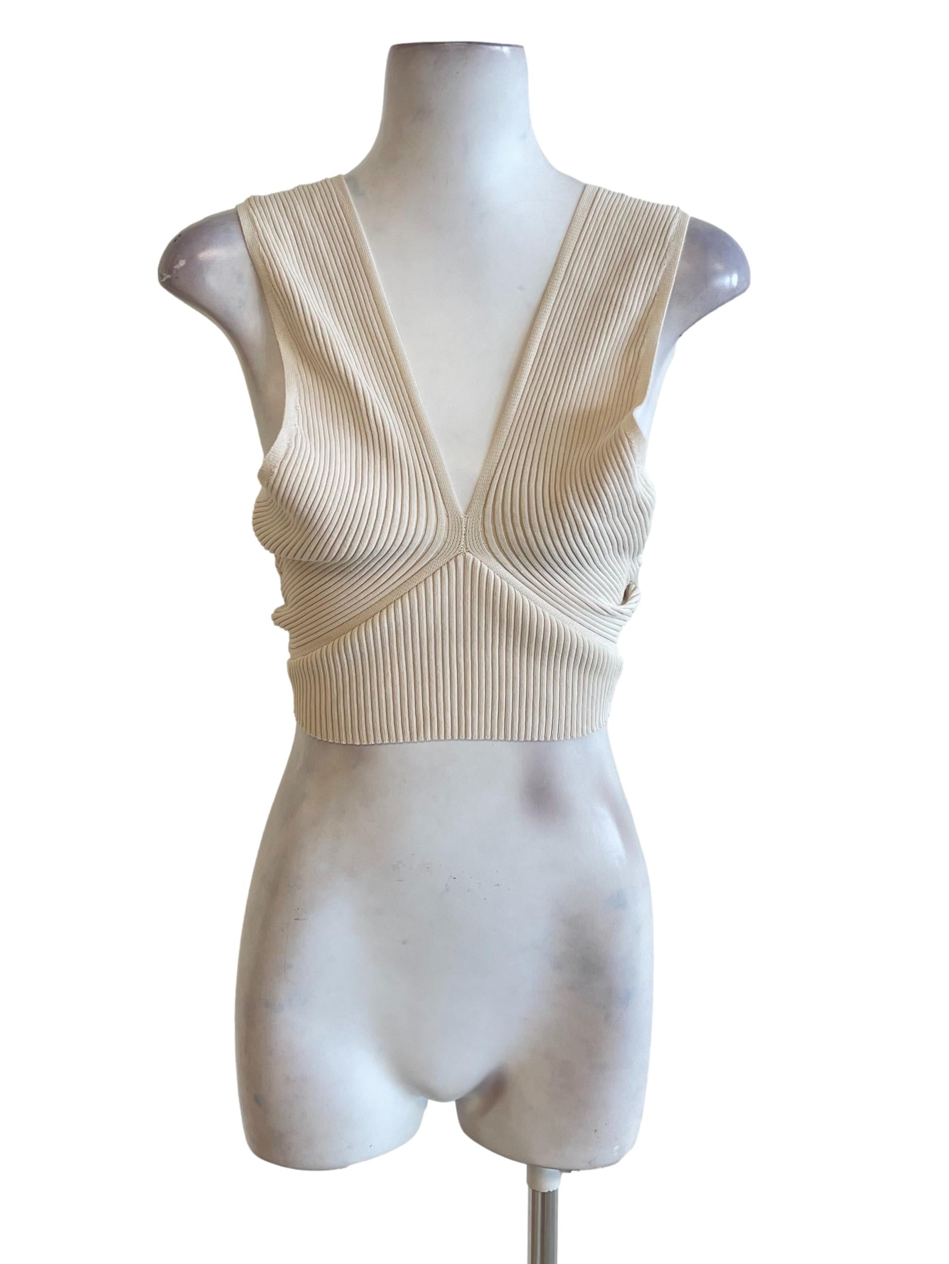 Yellow Buttermilk Pencil V Neck Top