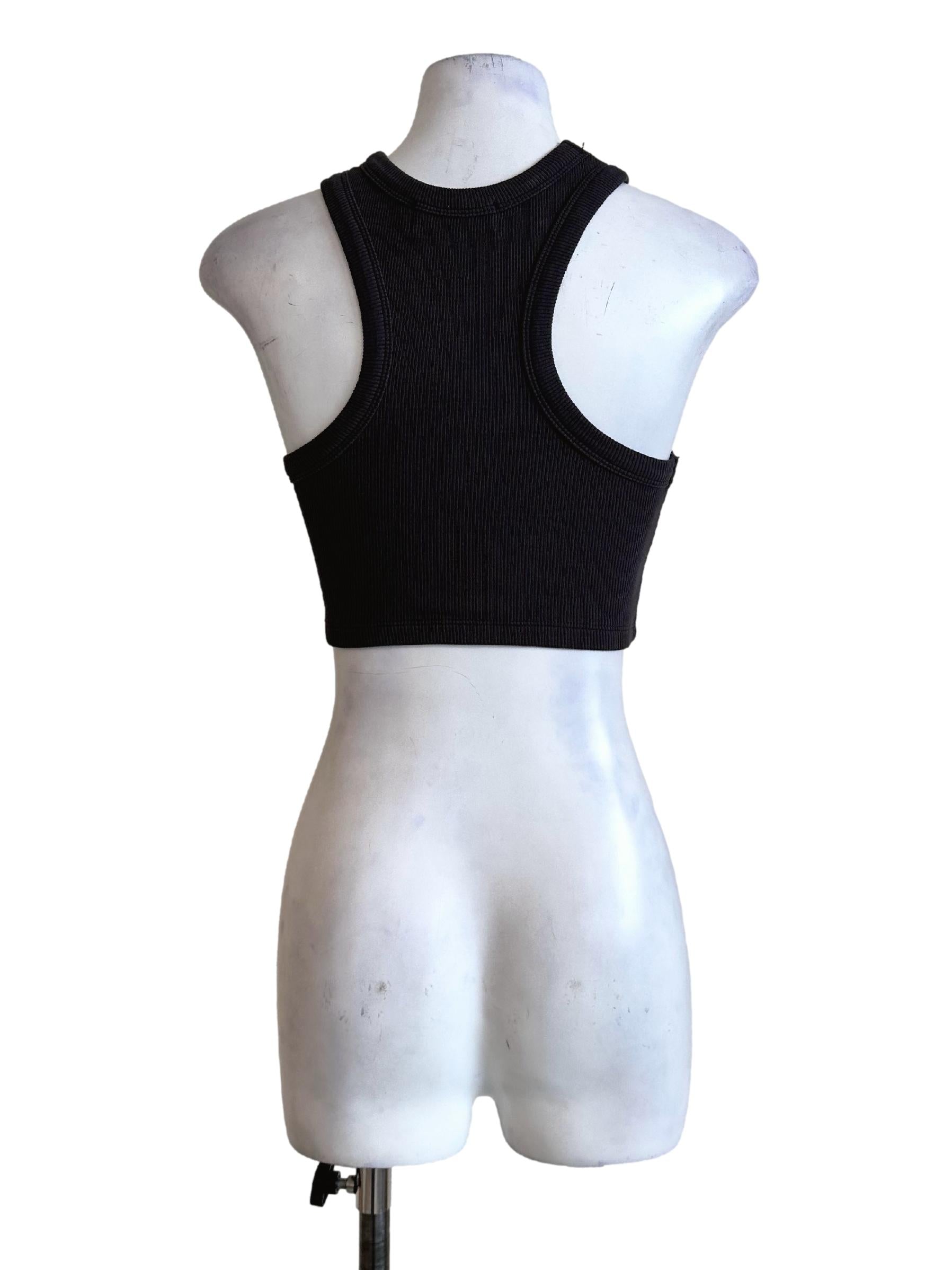 Pebble Grey Padded Texture Sleeveless Top YHF