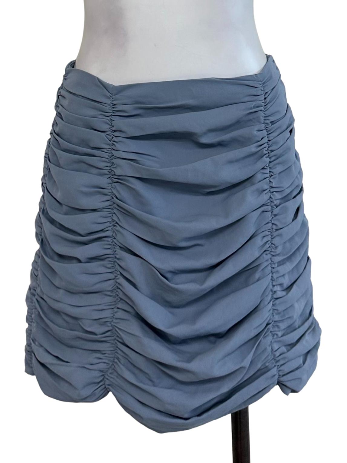 Dusty Blue Drape Skirt