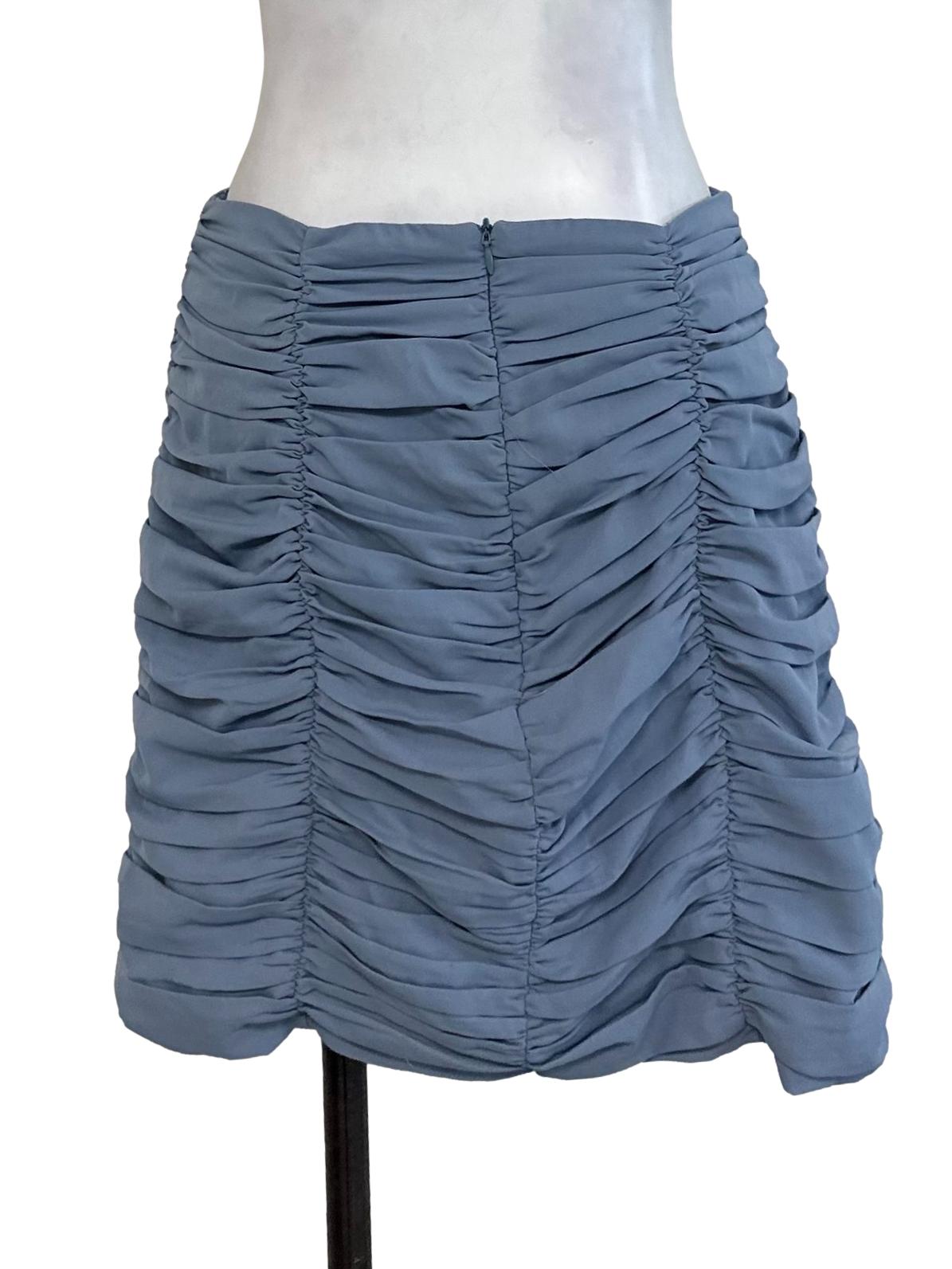 Dusty Blue Drape Skirt