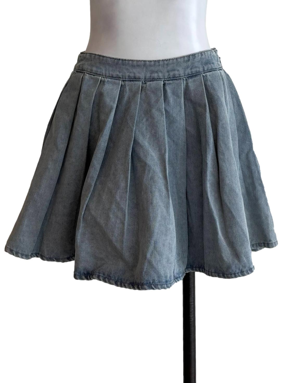 Light Denim Tennis Skirt