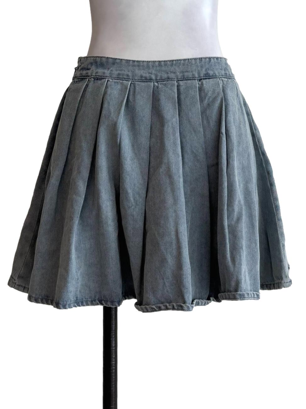 Light Denim Tennis Skirt