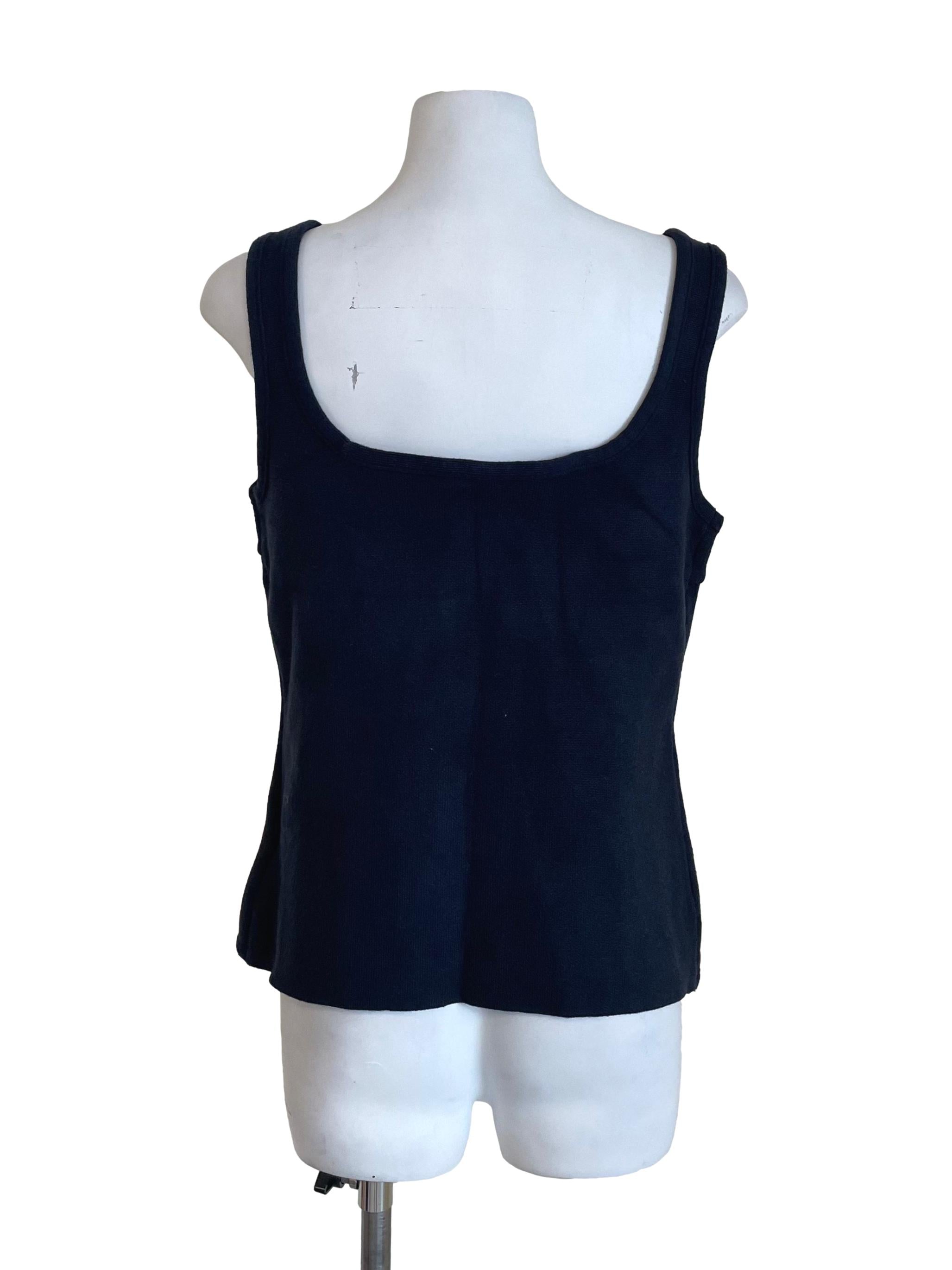 Navy Princess Sleeveless Knit Top