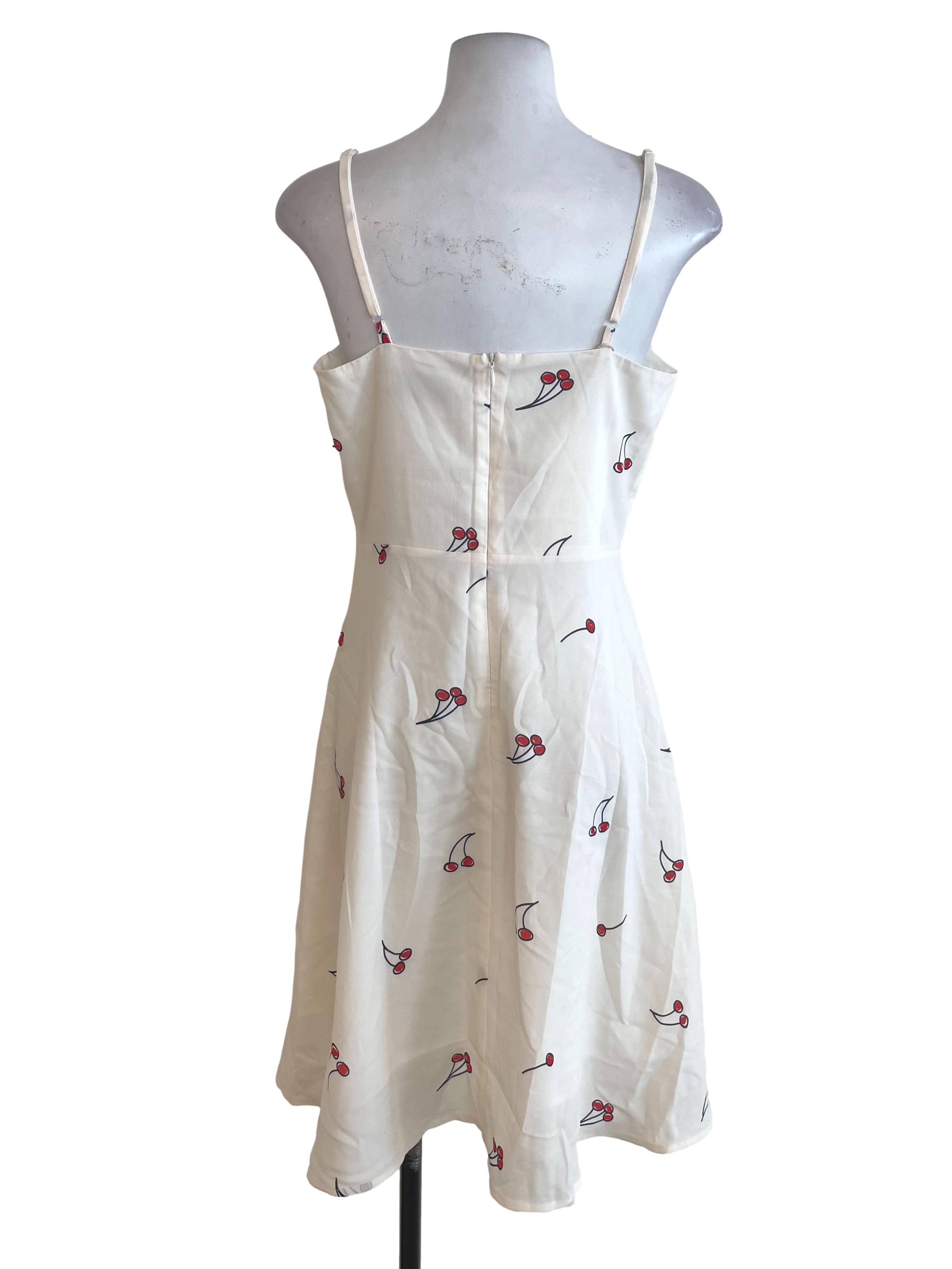 Cream Cherry Sun Dress