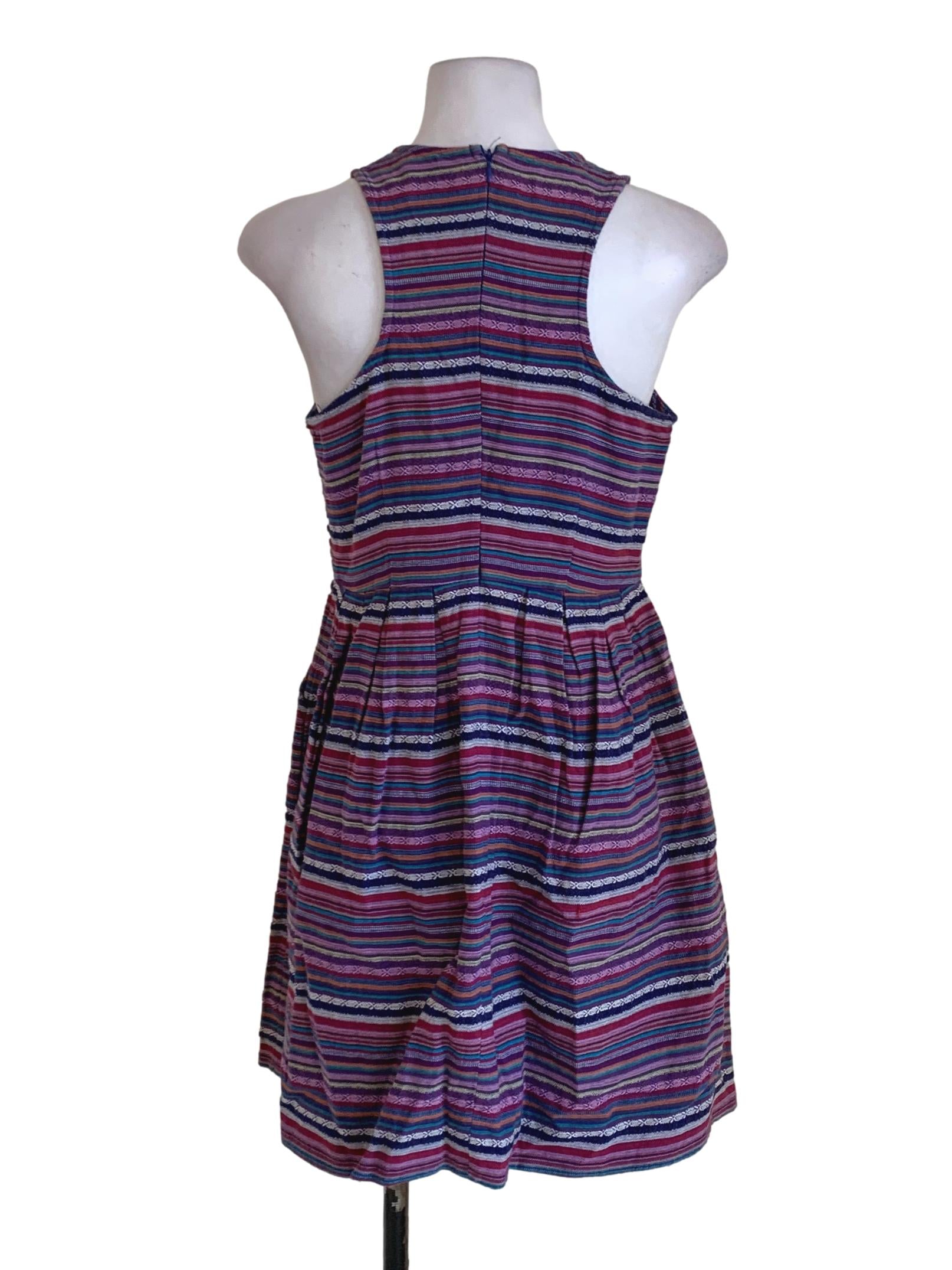 Violet Bengal Stripe A-Line Dress LB