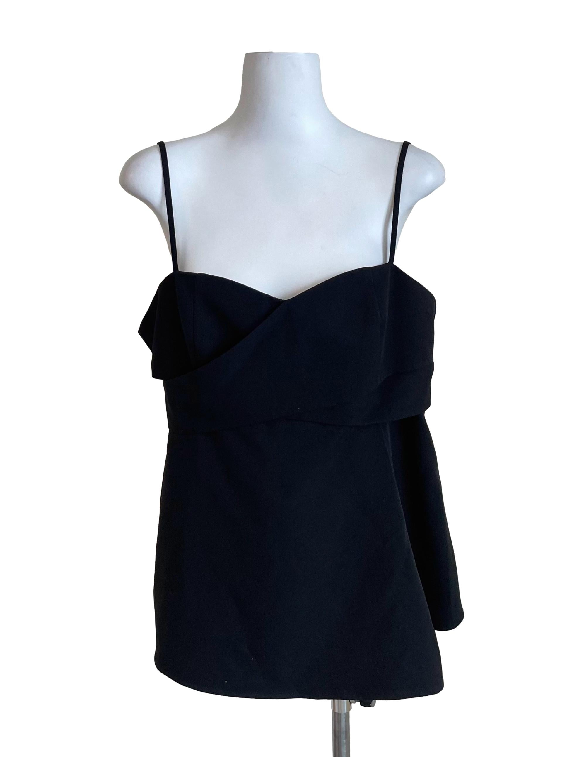 Black Overlay Tent Camisole