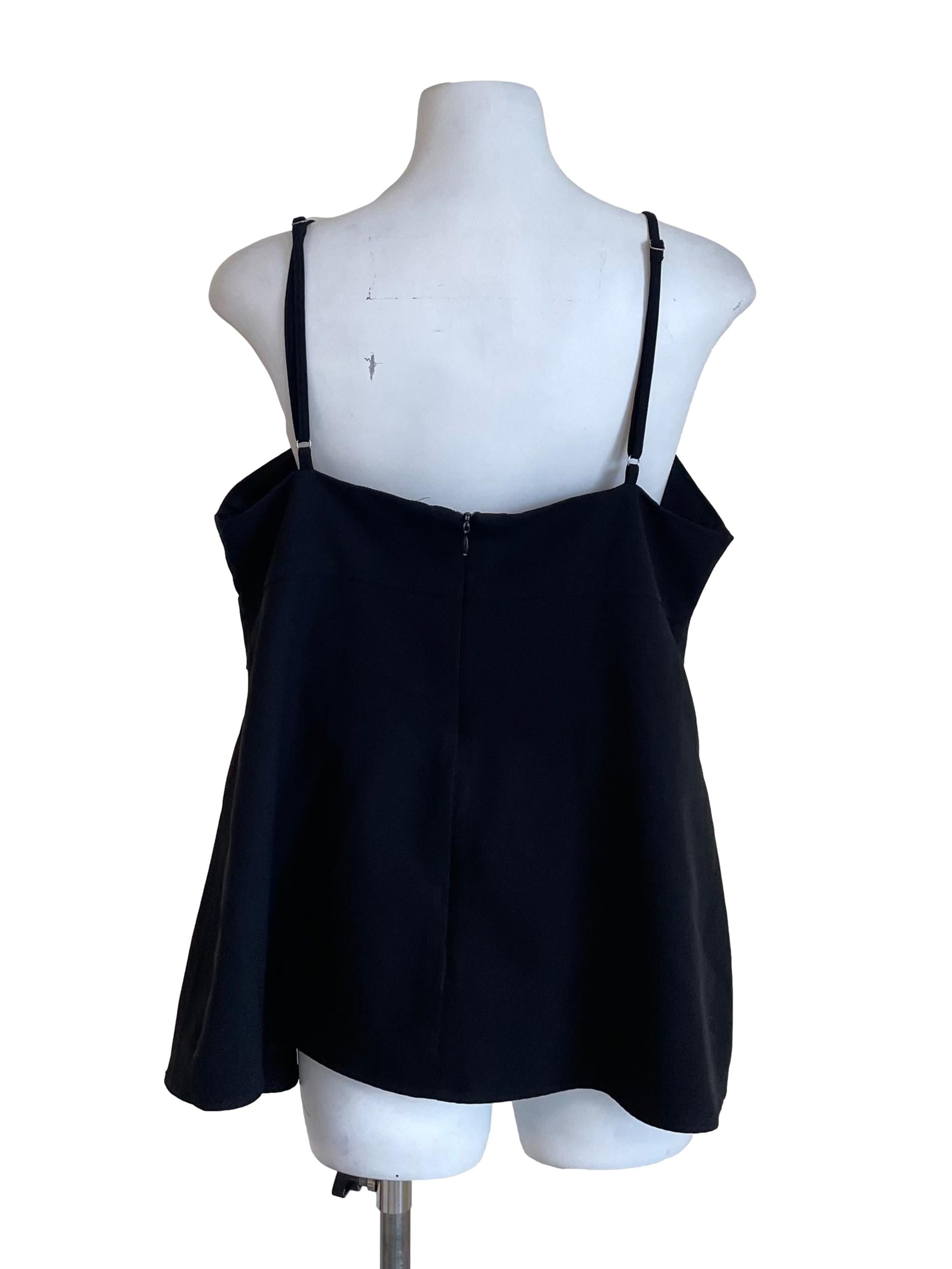 Black Overlay Tent Camisole
