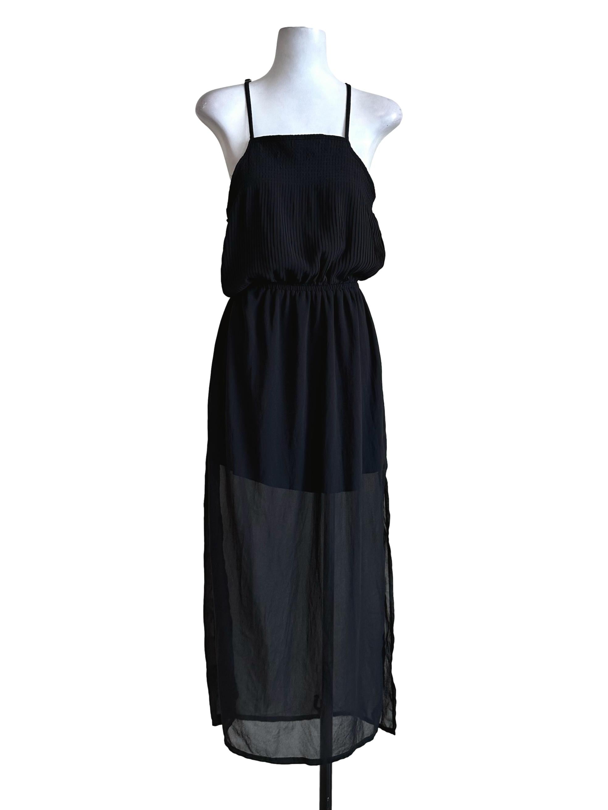 Black Plain Maxi Dress