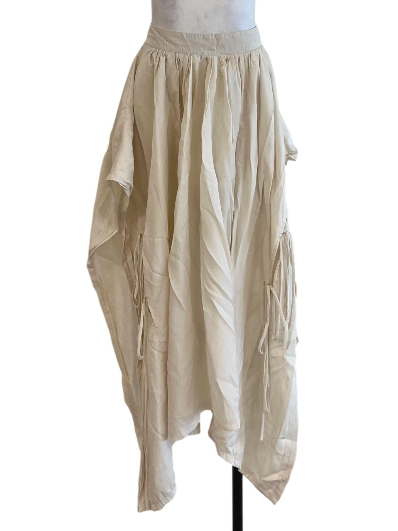 White High-Waisted A-Line Skirt