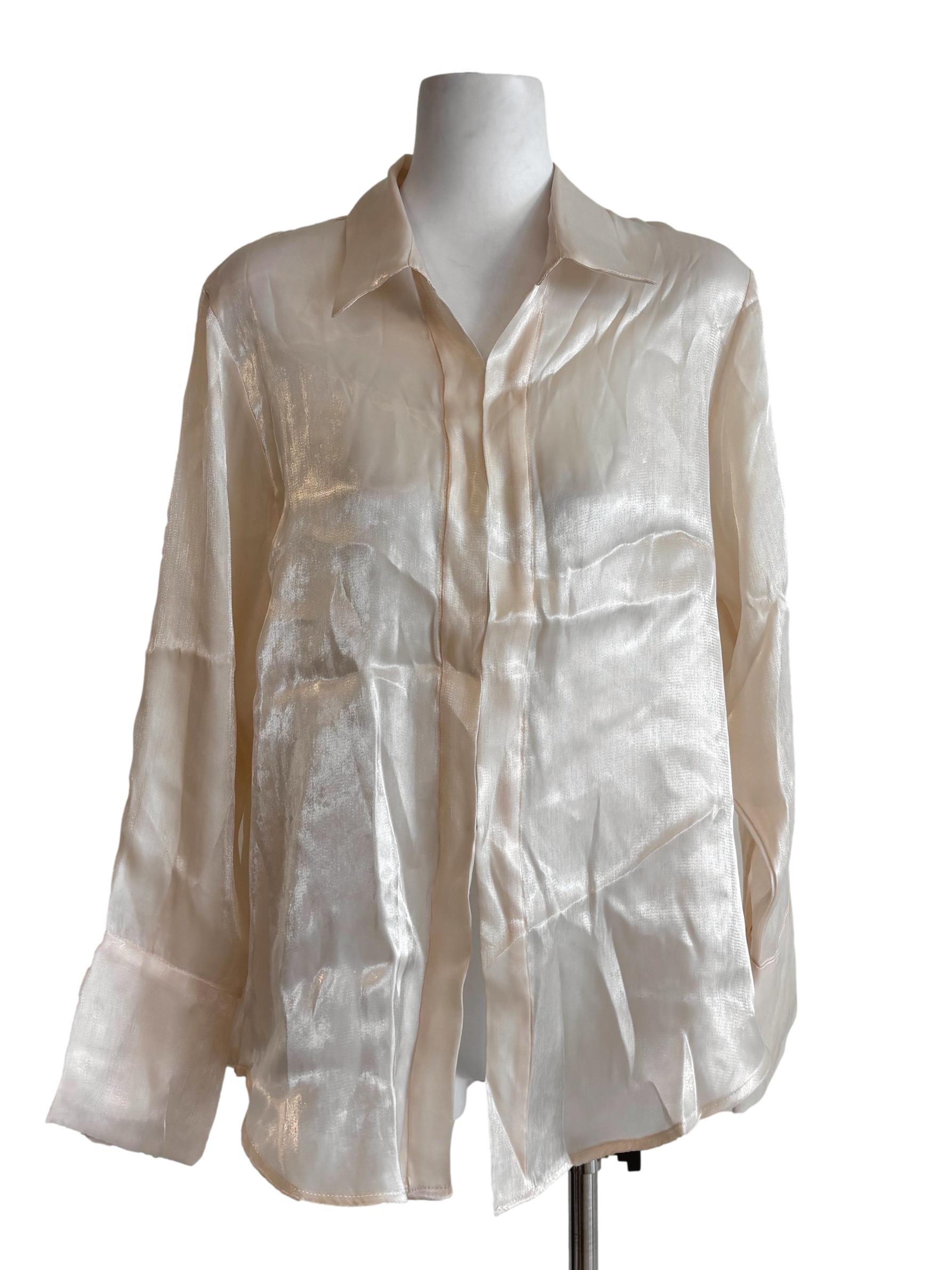 Light Champagne Silk Feel Shirt LB