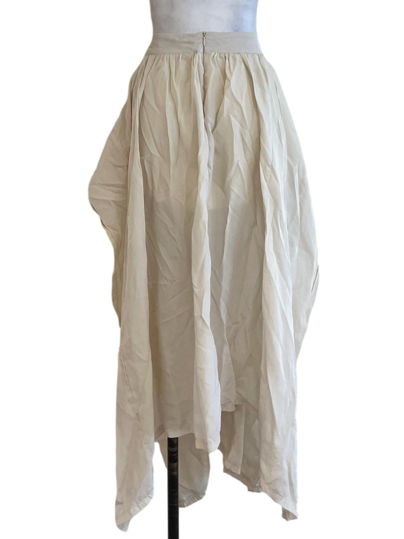 White High-Waisted A-Line Skirt