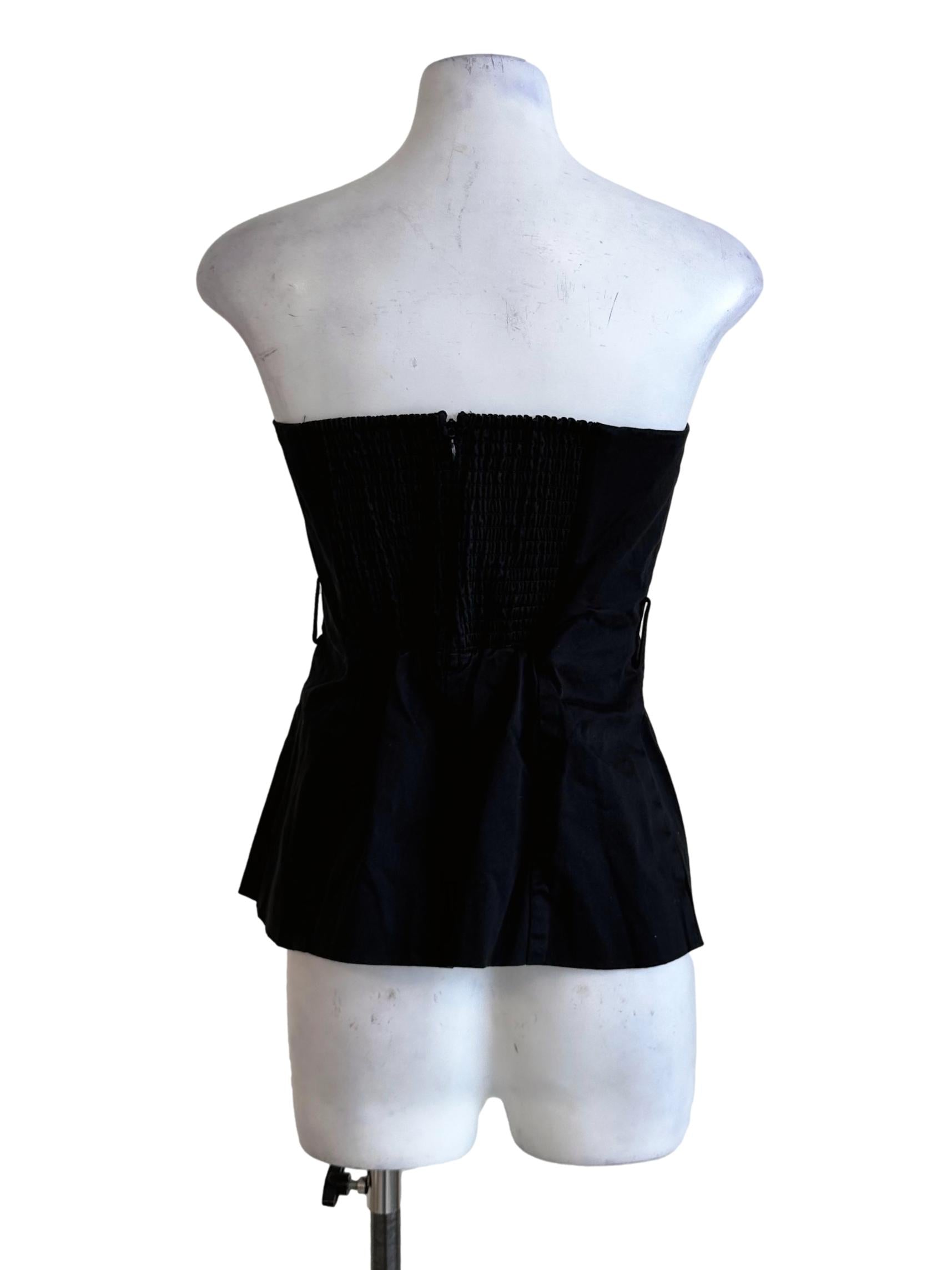 Ink Black Strapless Top LB