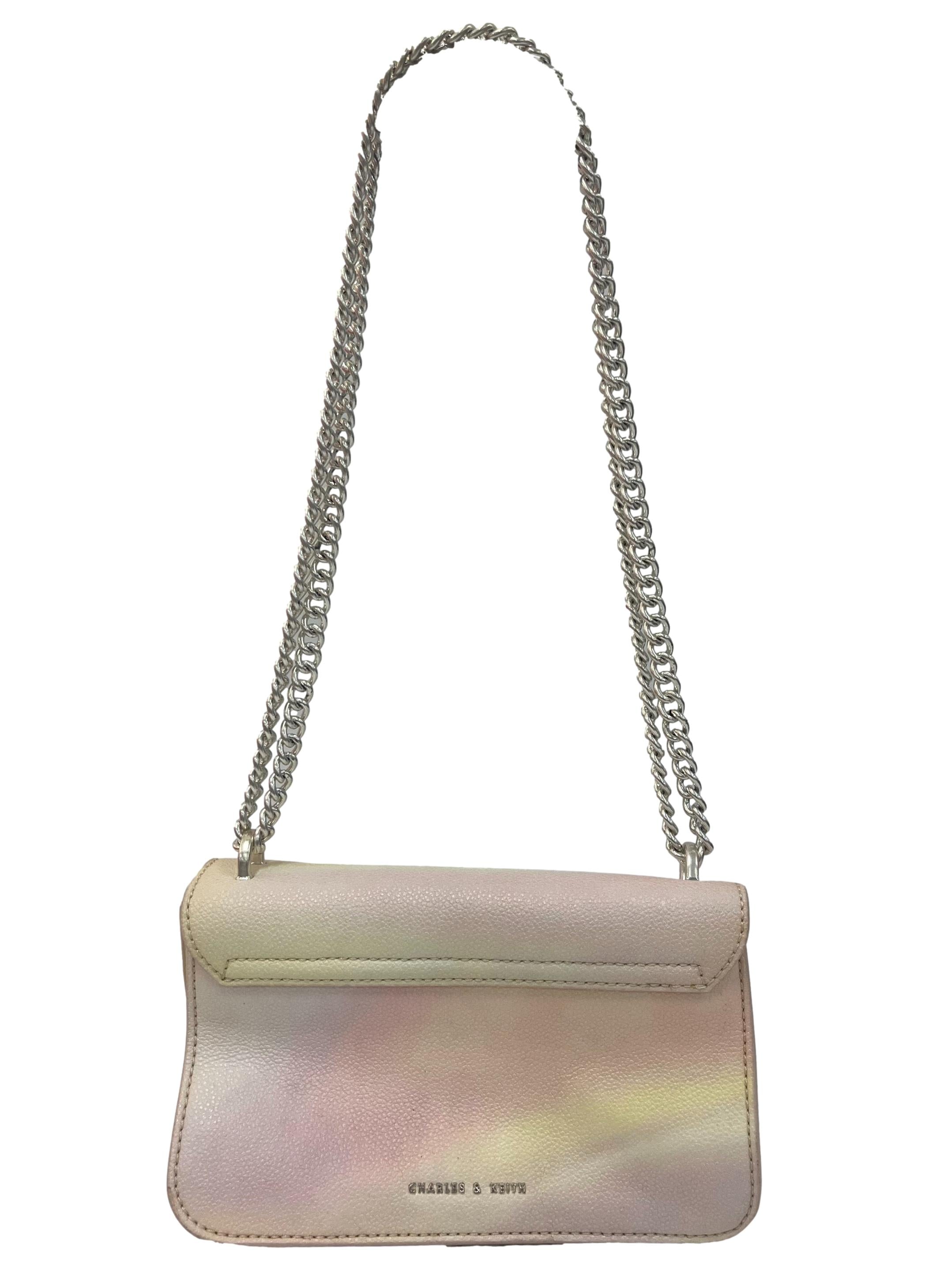 Pastel Gradient Small Shoulder Bag With Chain Straps