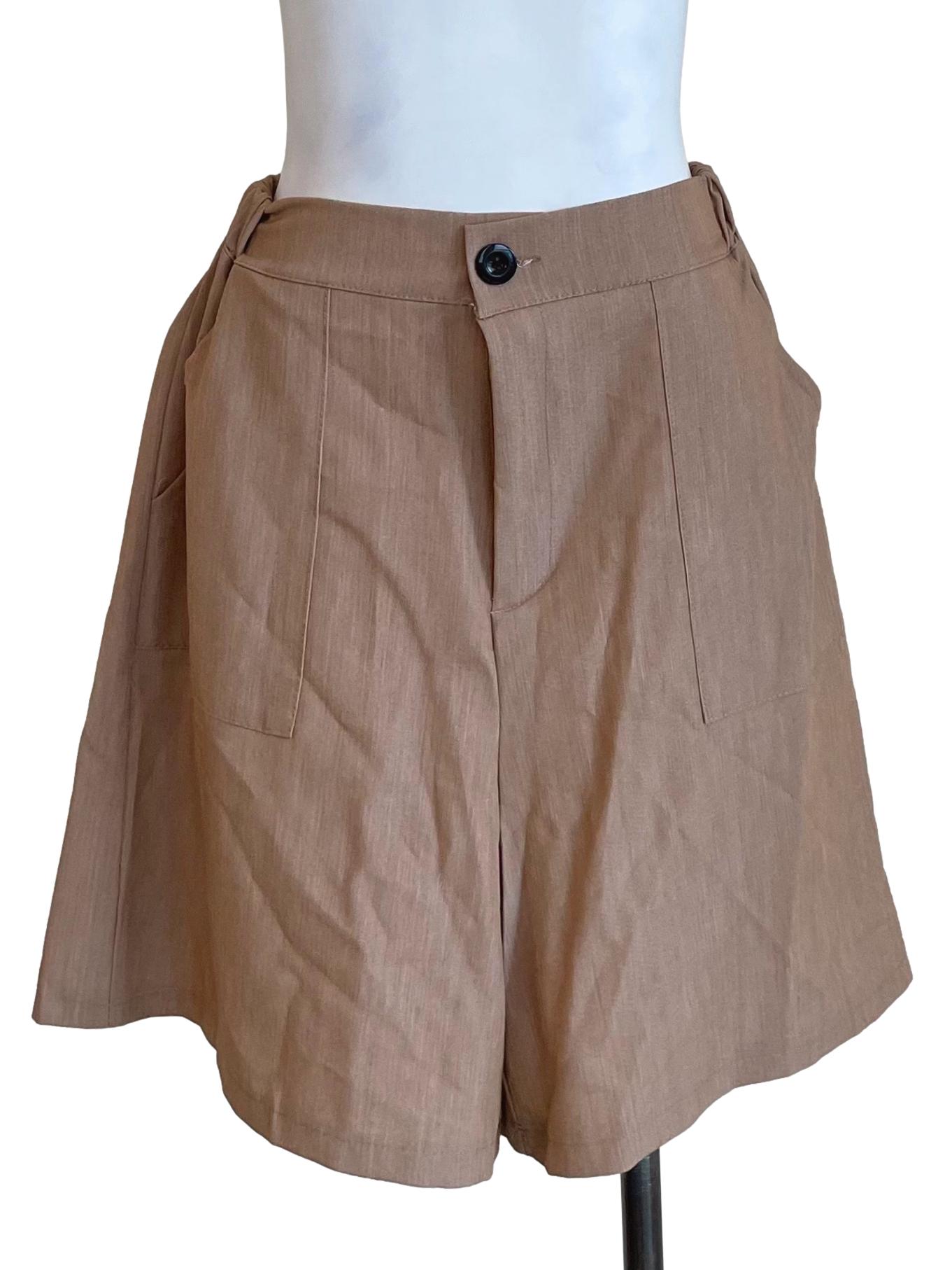 Sepia A-Line Knee Shorts