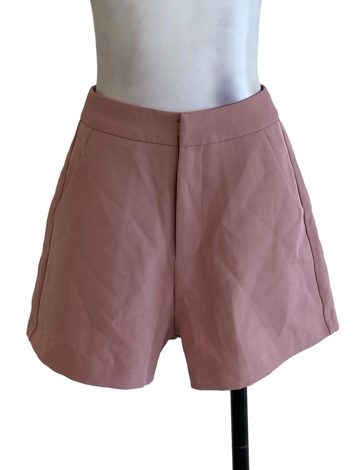 Pink Plain Shorts