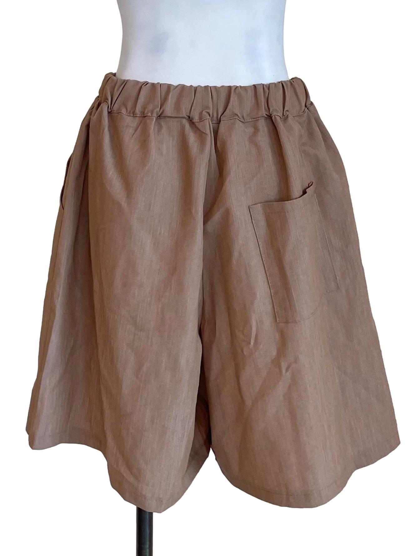 Sepia A-Line Knee Shorts
