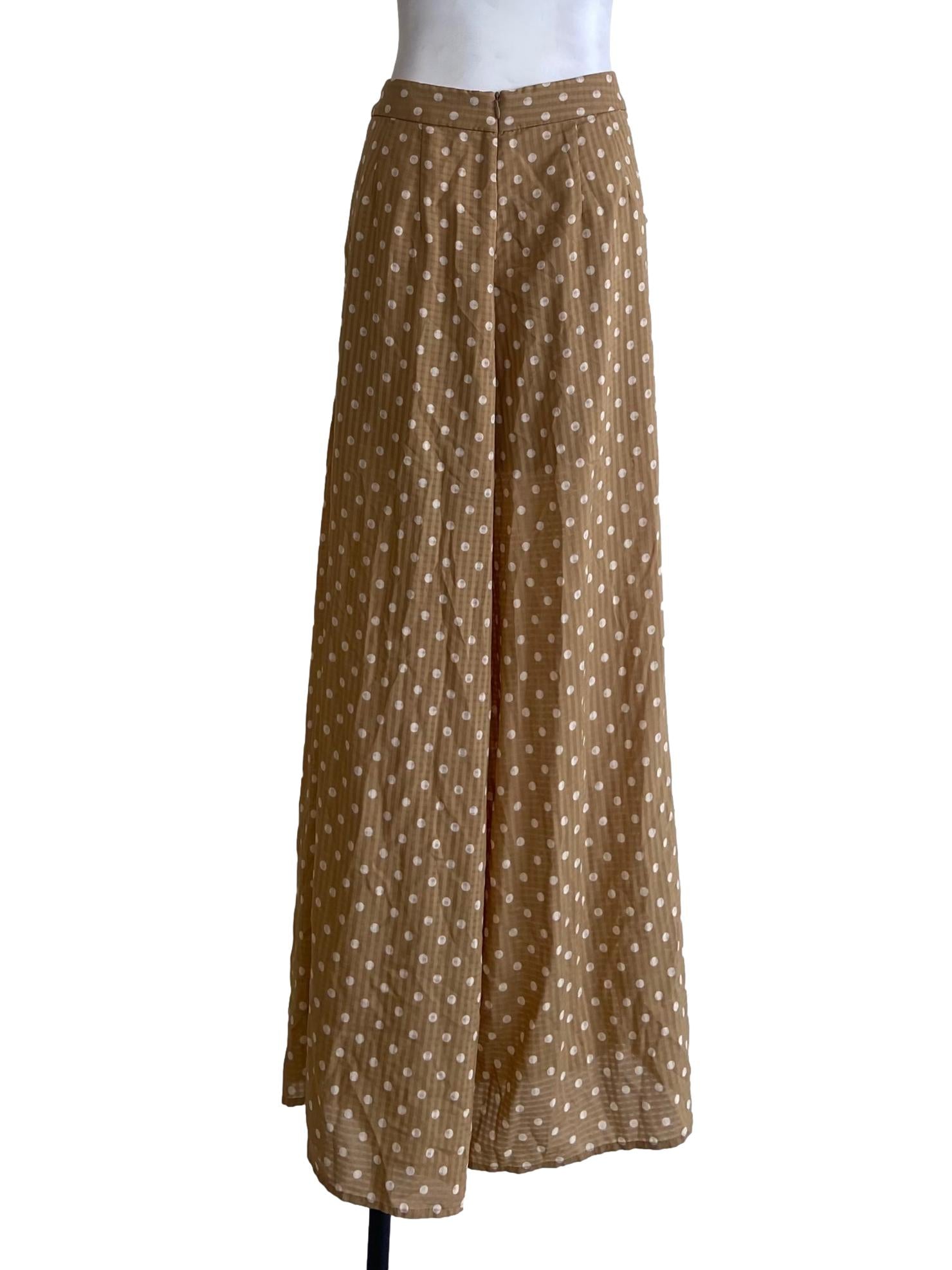 Tortilla Brown & White Dot High Waist Pants
