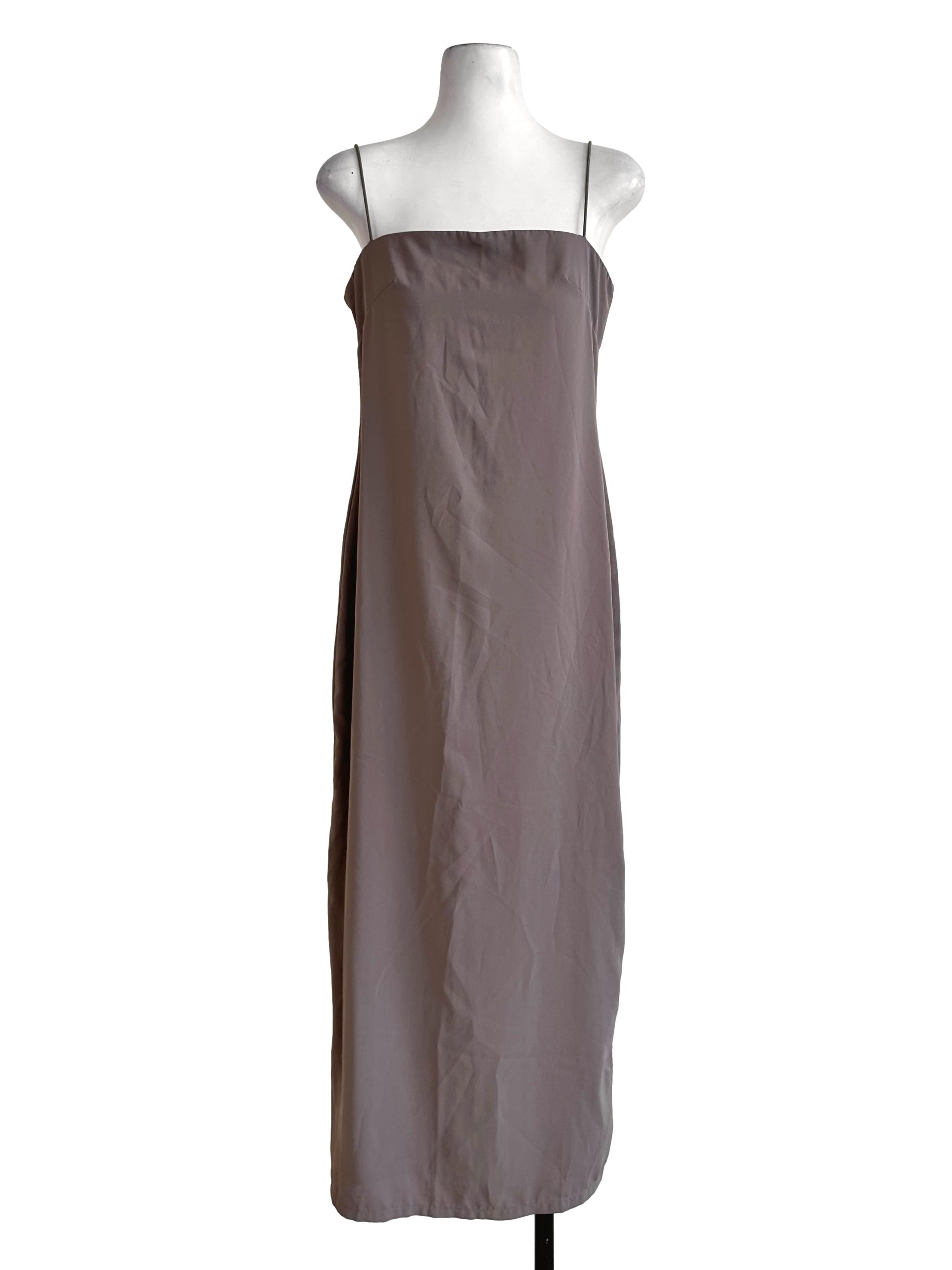 Tortilla Brown Sleeveless Slit Dress
