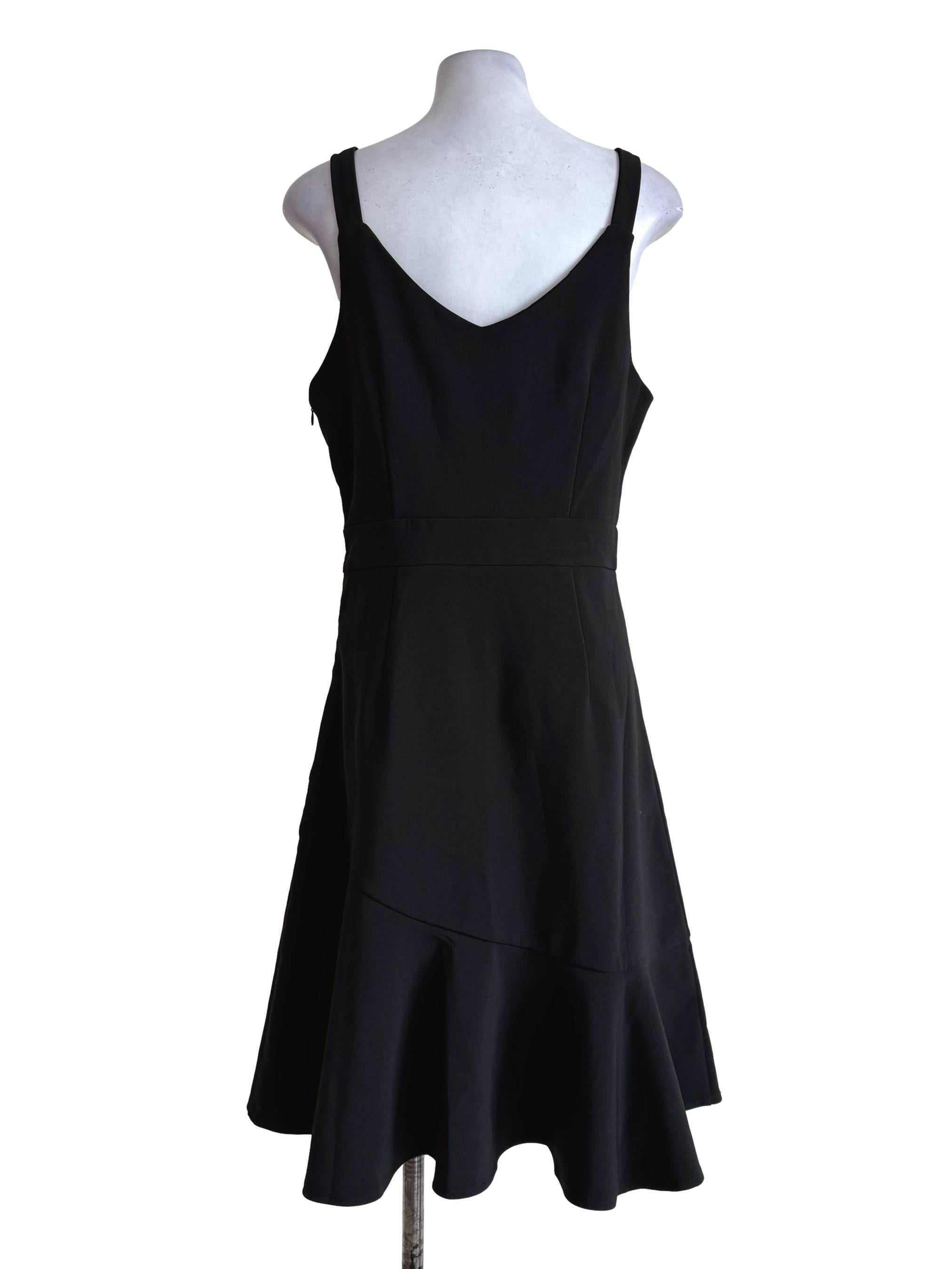 Matte Black Sleeveless Empire Dress