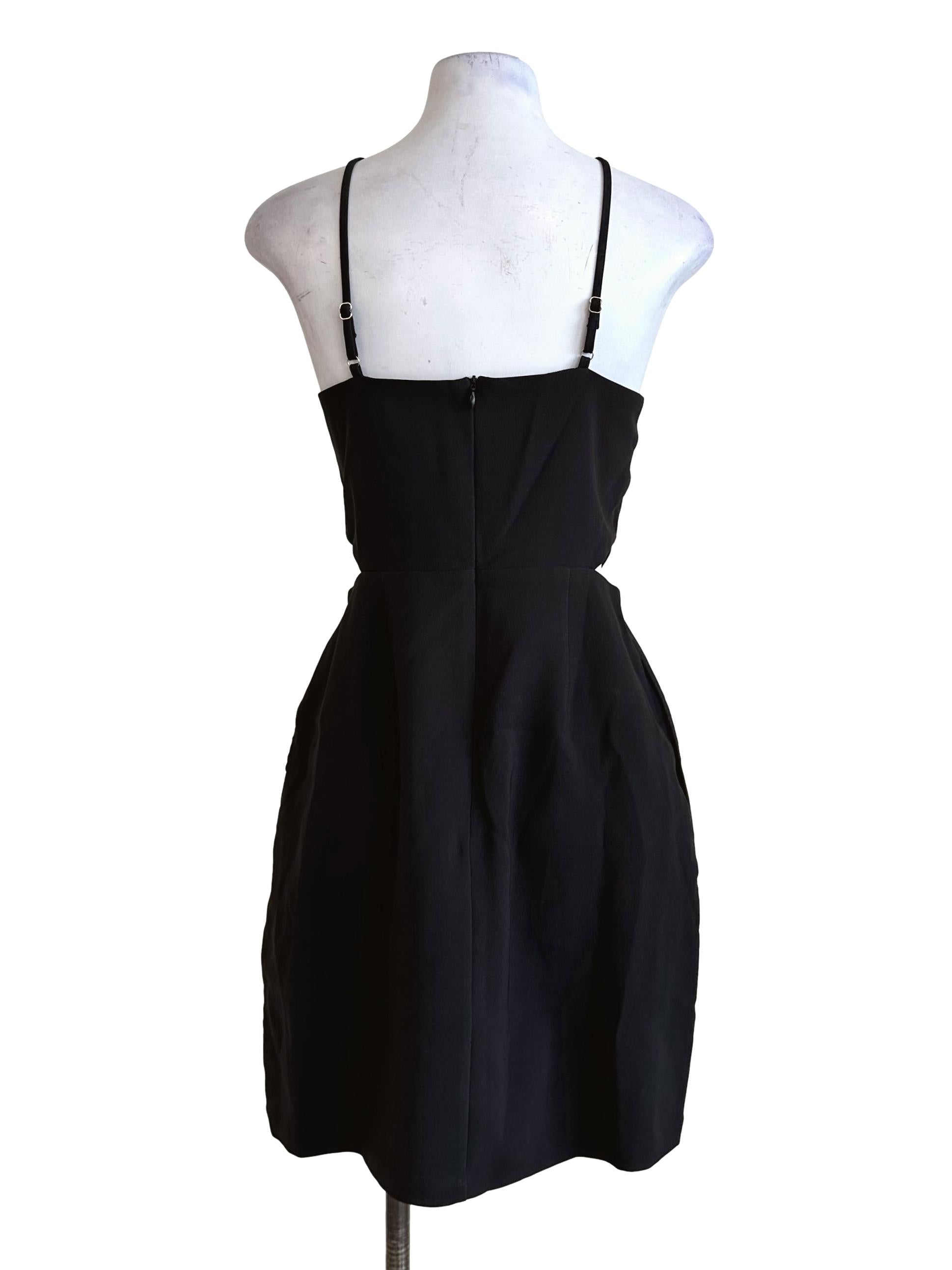 Jade Black Padded Cut Out Mini Dress