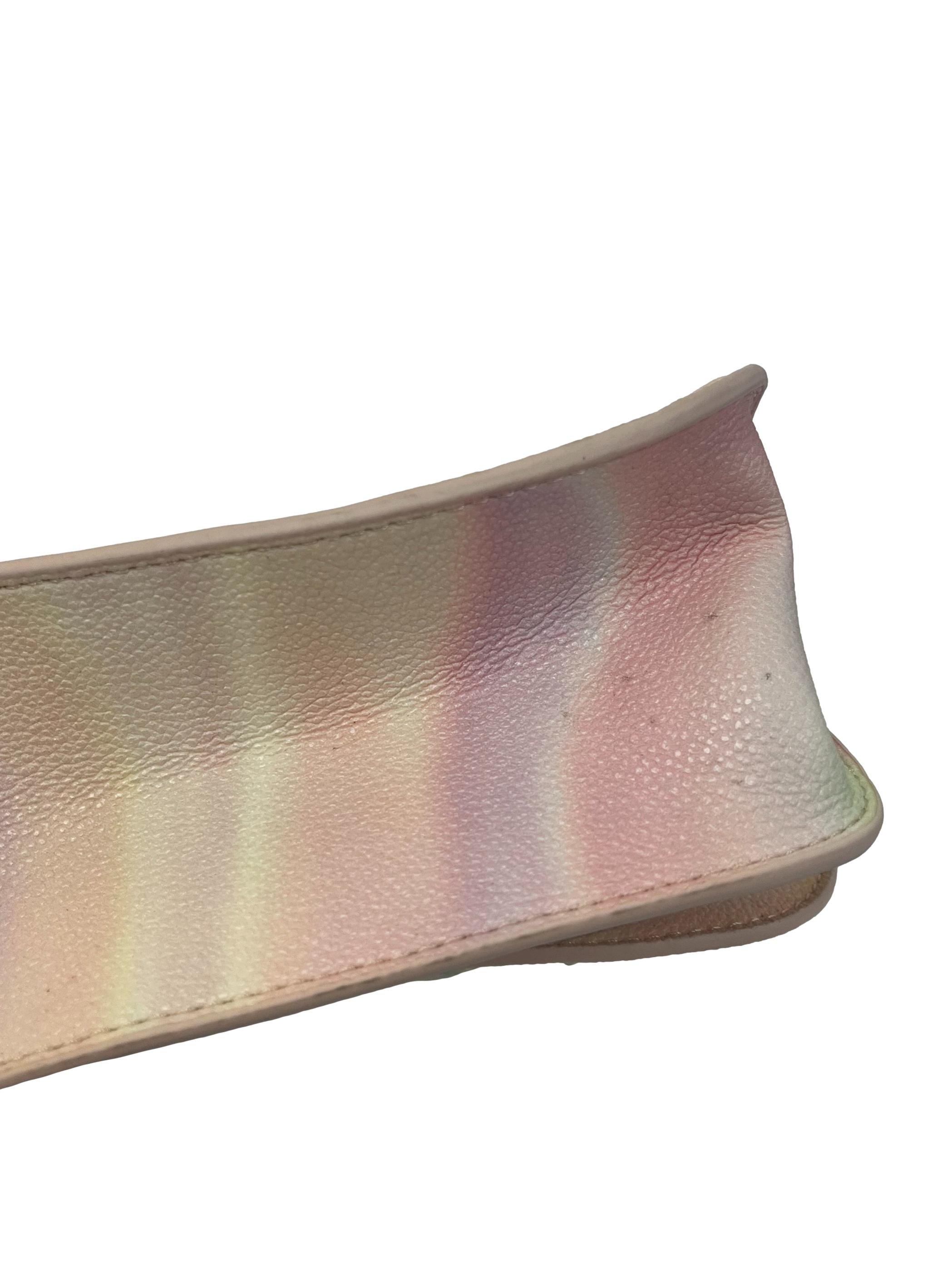 Pastel Gradient Small Shoulder Bag With Chain Straps