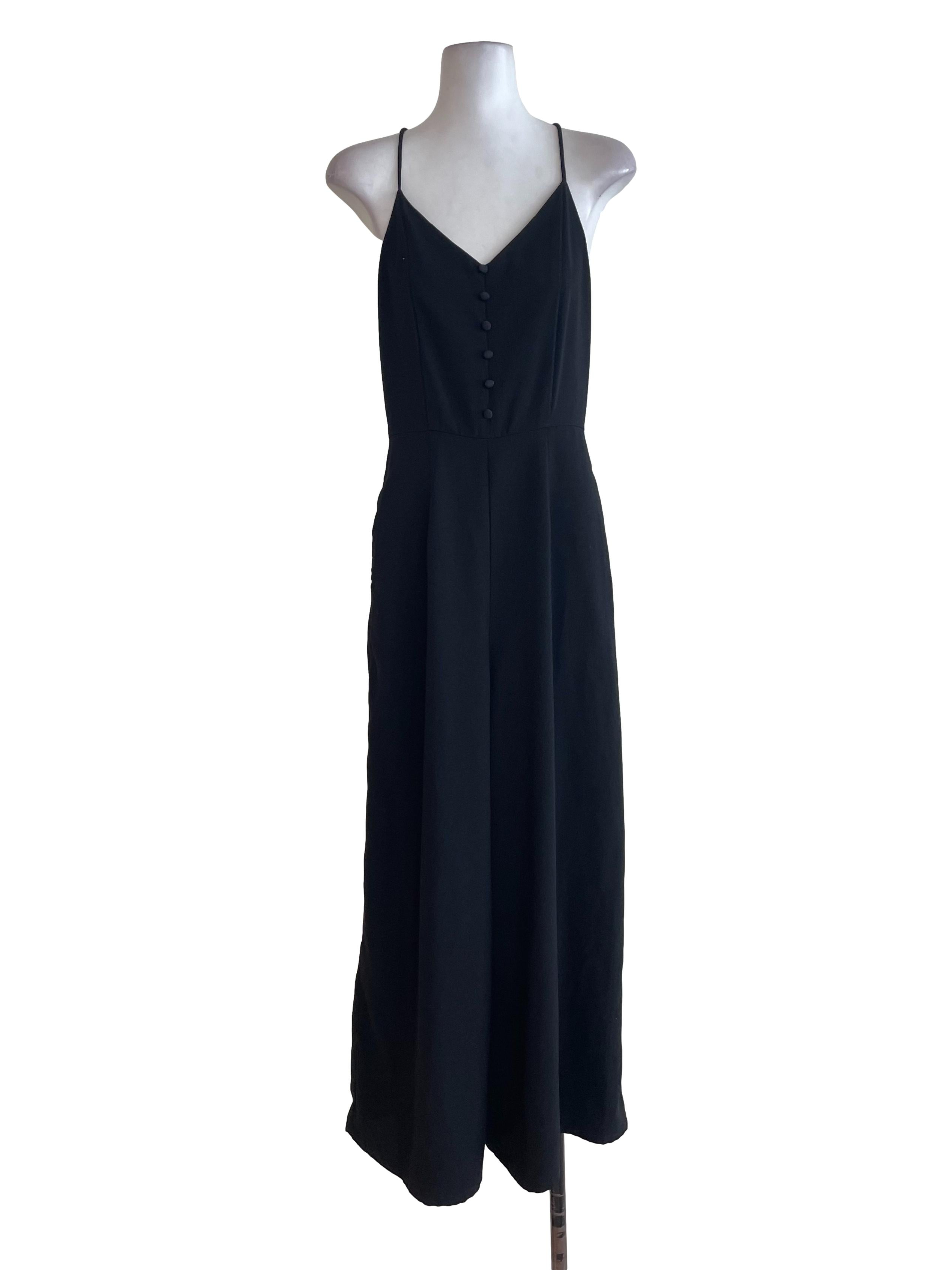 Black V Neck Jumpsuit