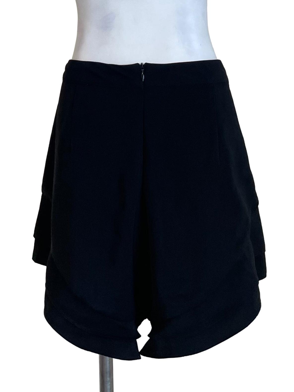 Black Layered A-Line Shorts