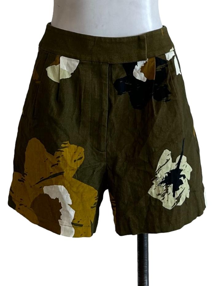 Moss Green Prints Shorts OSN