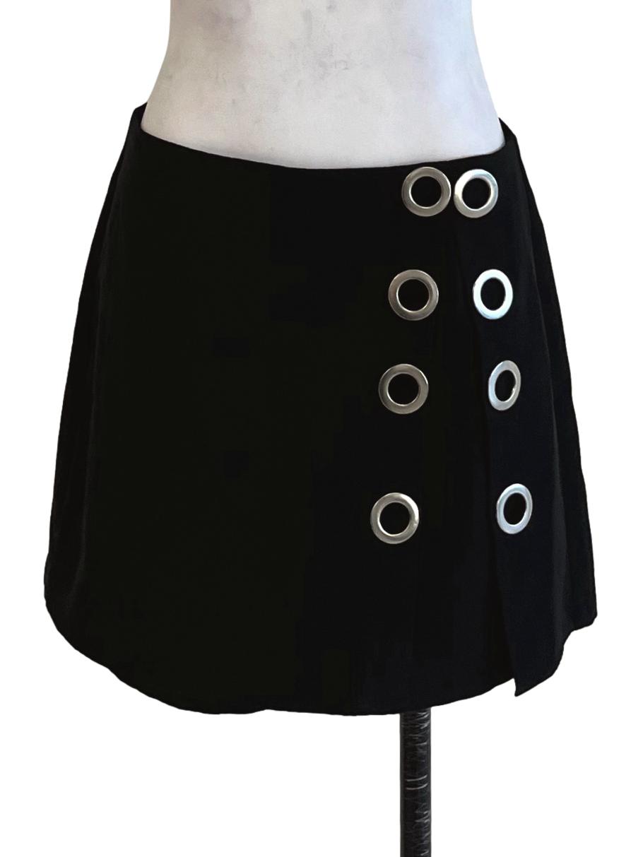 Black High-Waisted Skorts