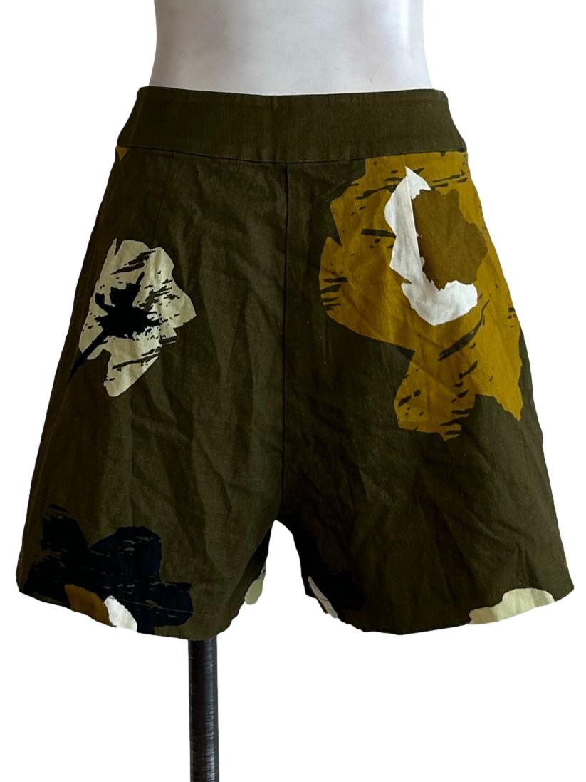 Moss Green Prints Shorts OSN
