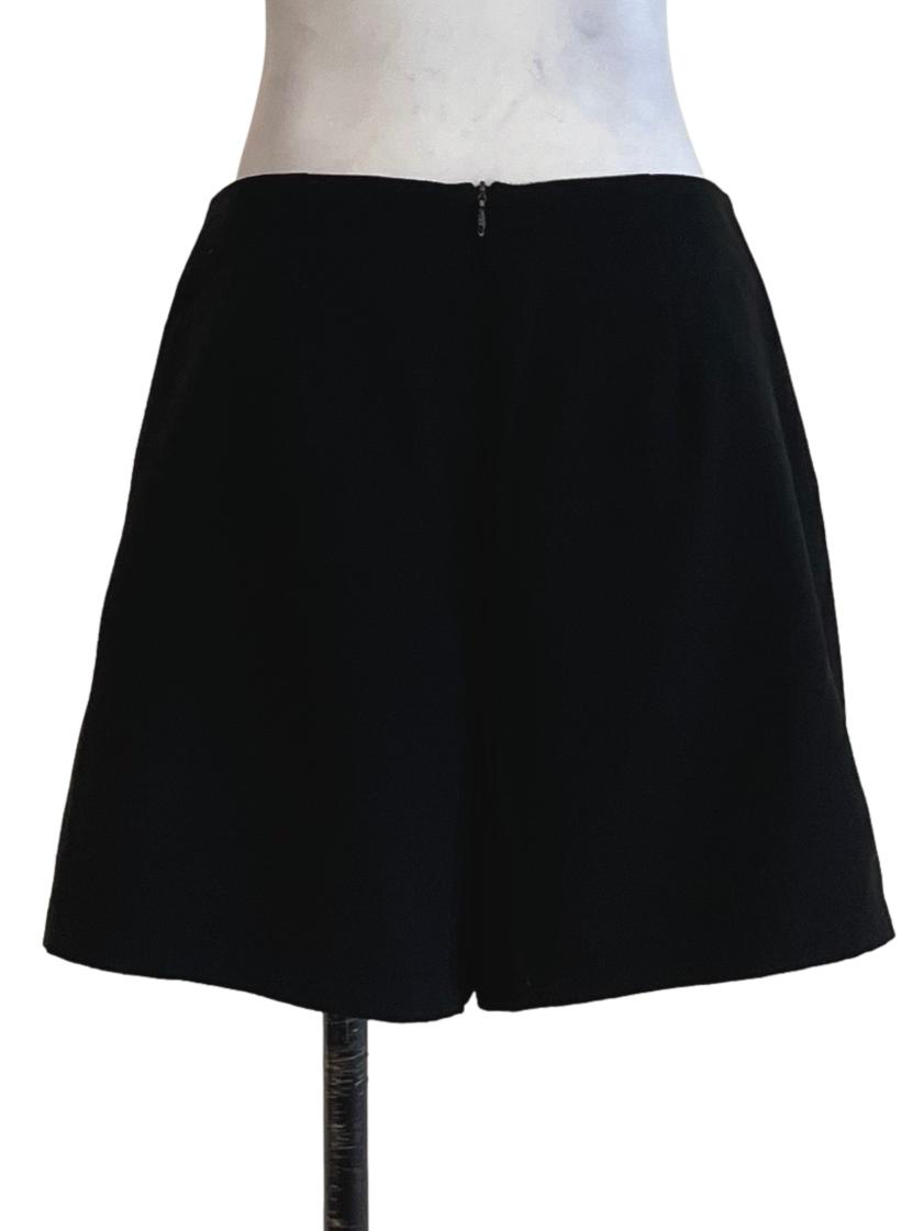 Black High-Waisted Skorts