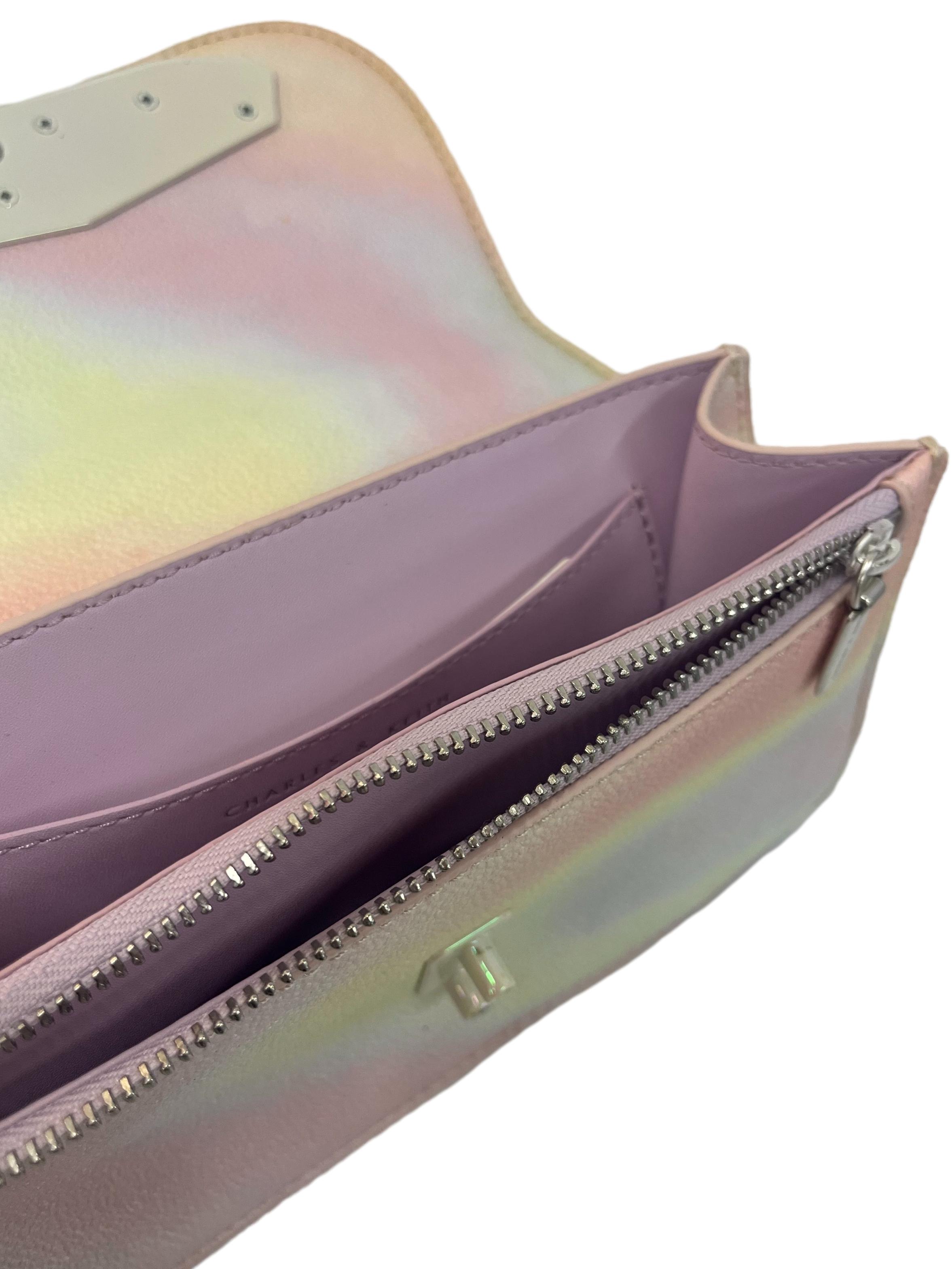 Pastel Gradient Small Shoulder Bag With Chain Straps