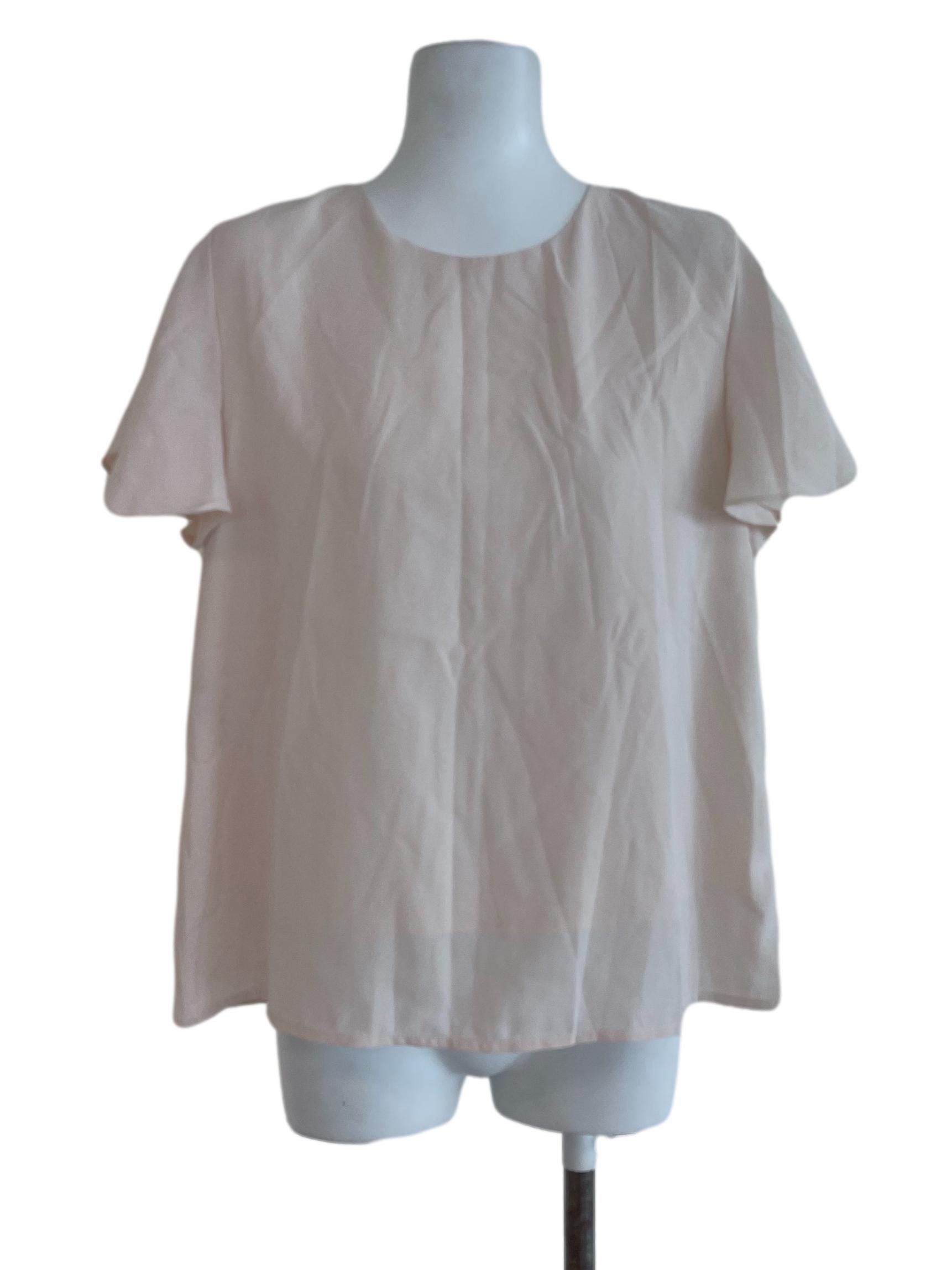 Cream Flare Sleeves Blouse
