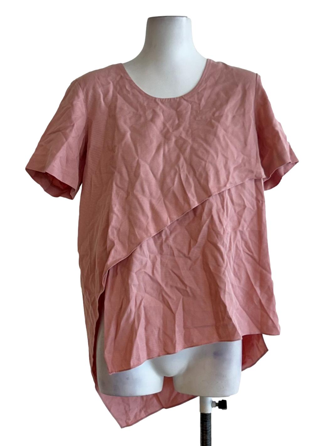 Pink Asymmetrical Hem Top