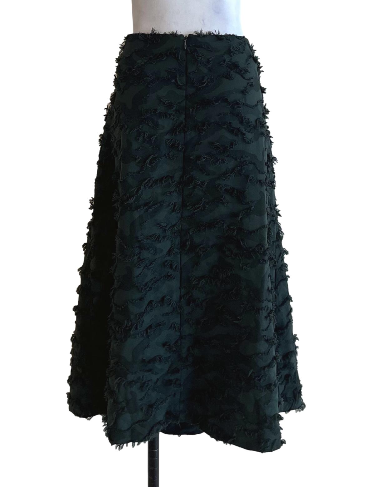 Pine Green High-Waisted A-Line Skirt
