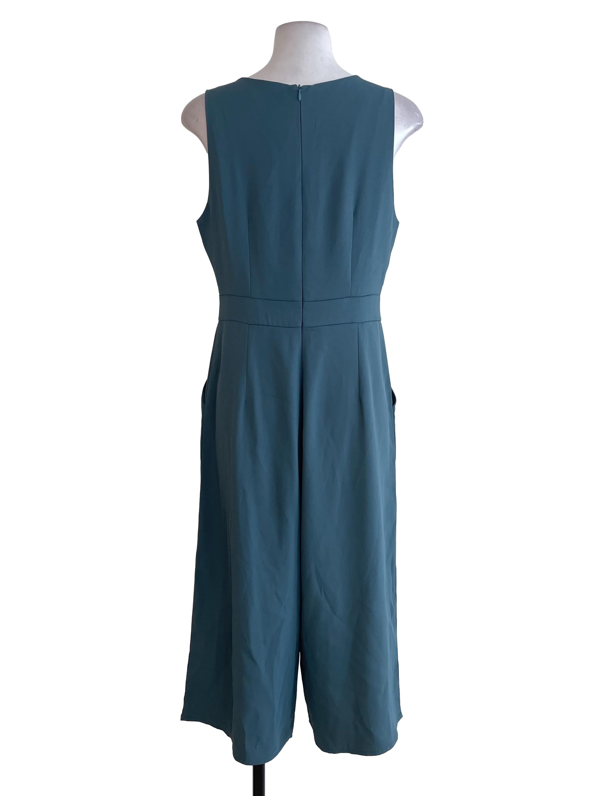 Sage Green Sleeveless Jumpsuit