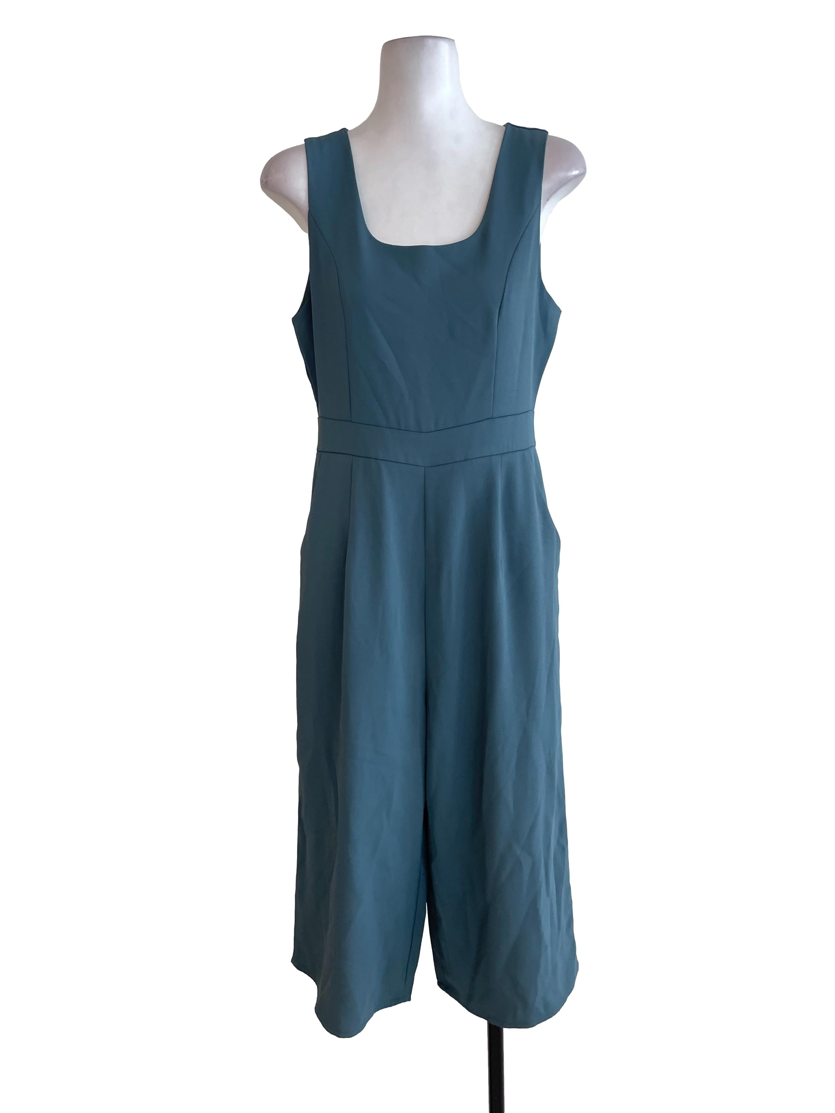 Sage Green Sleeveless Jumpsuit