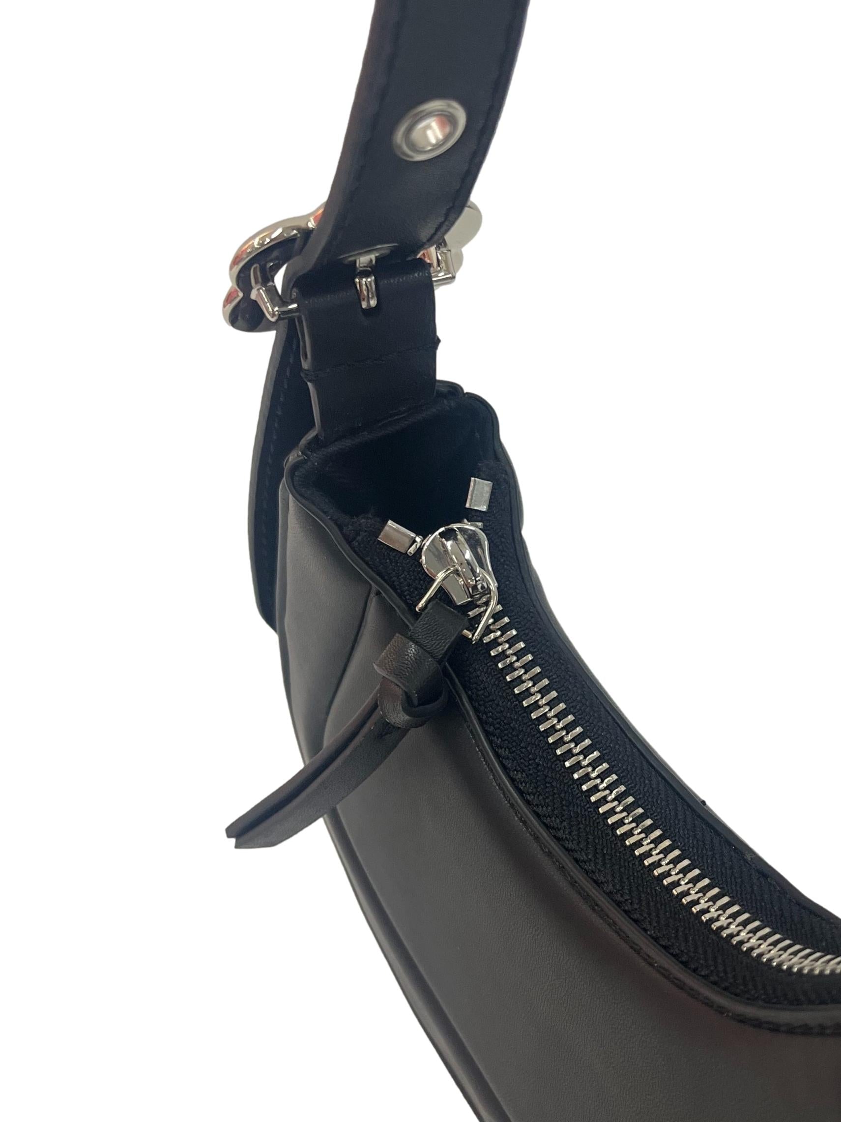 Black Shoulder Bag With Changeable Straps