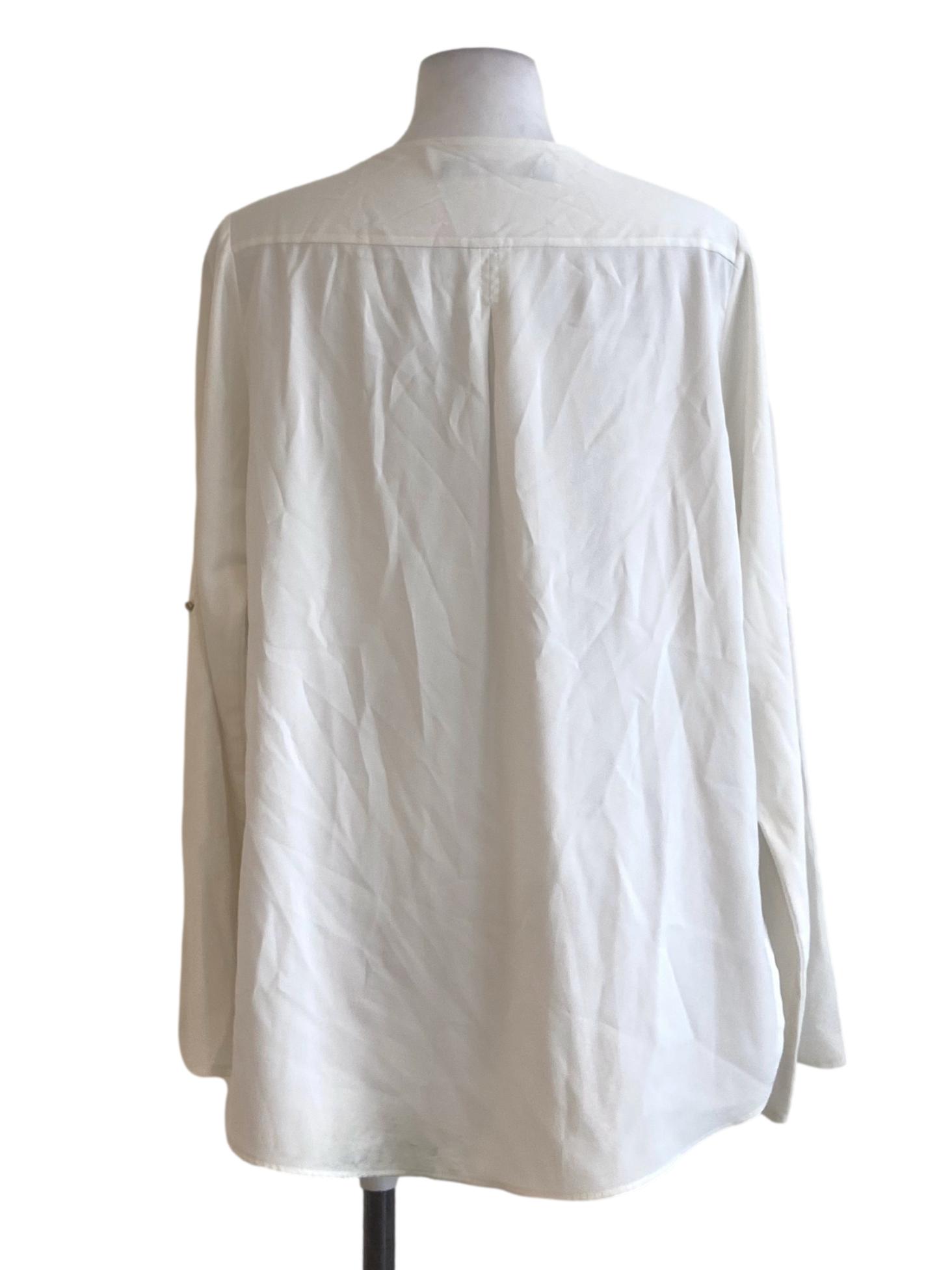 White V Neck Blouse