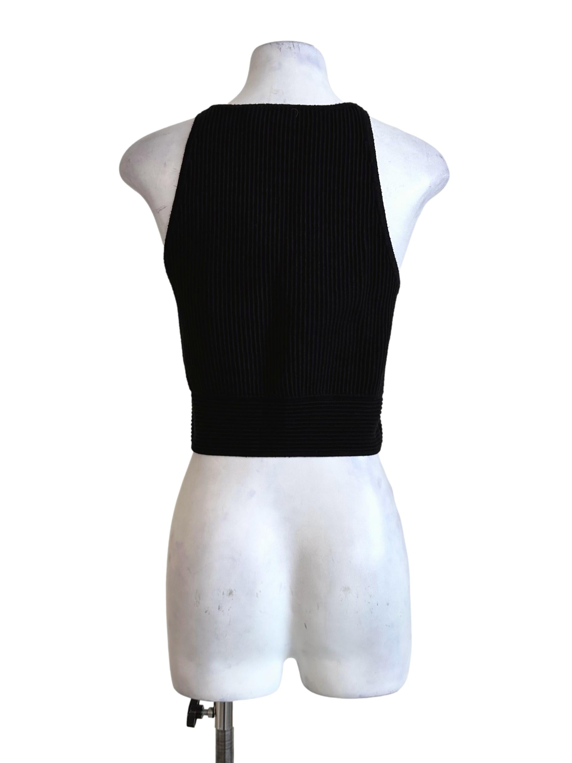 Midnight Black Pleated Sleeveless Top LB