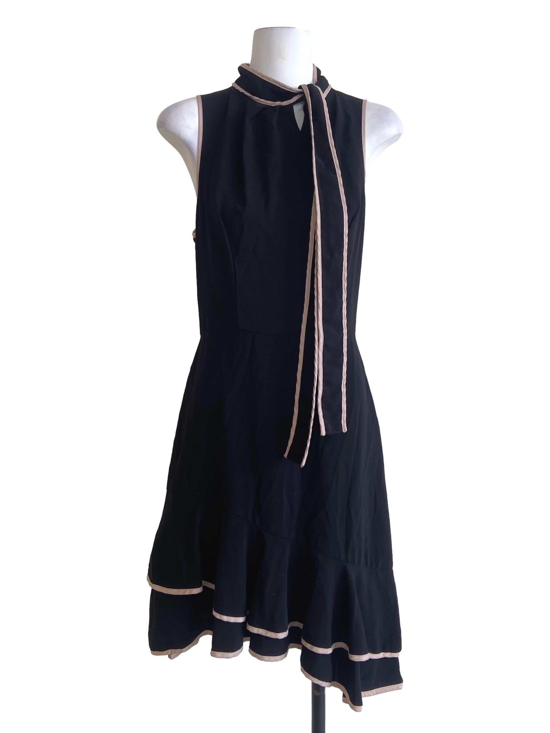 Black Sleeveless Drop Waist Dress