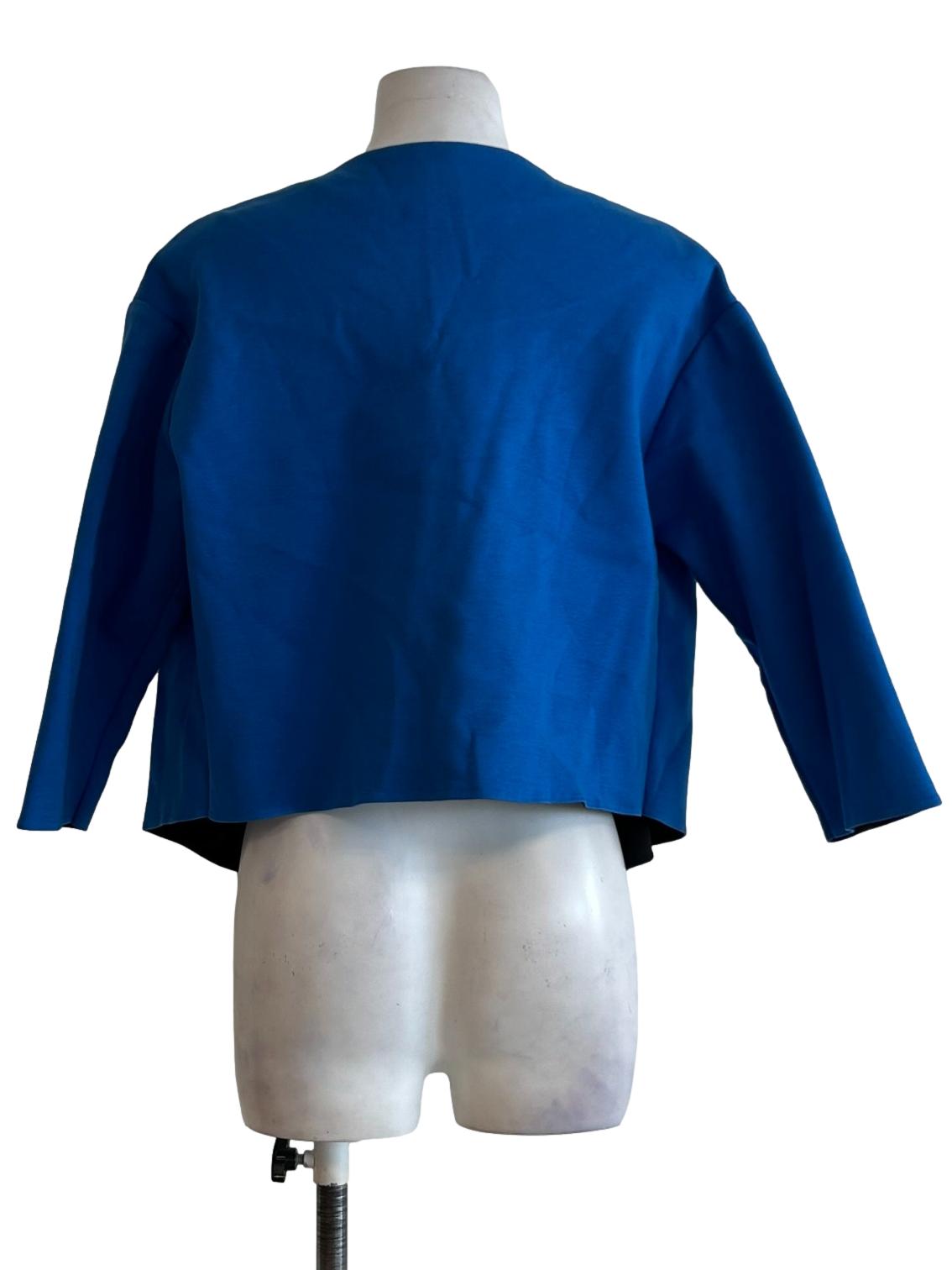 Lapis Blue Asymmetrical Jacket