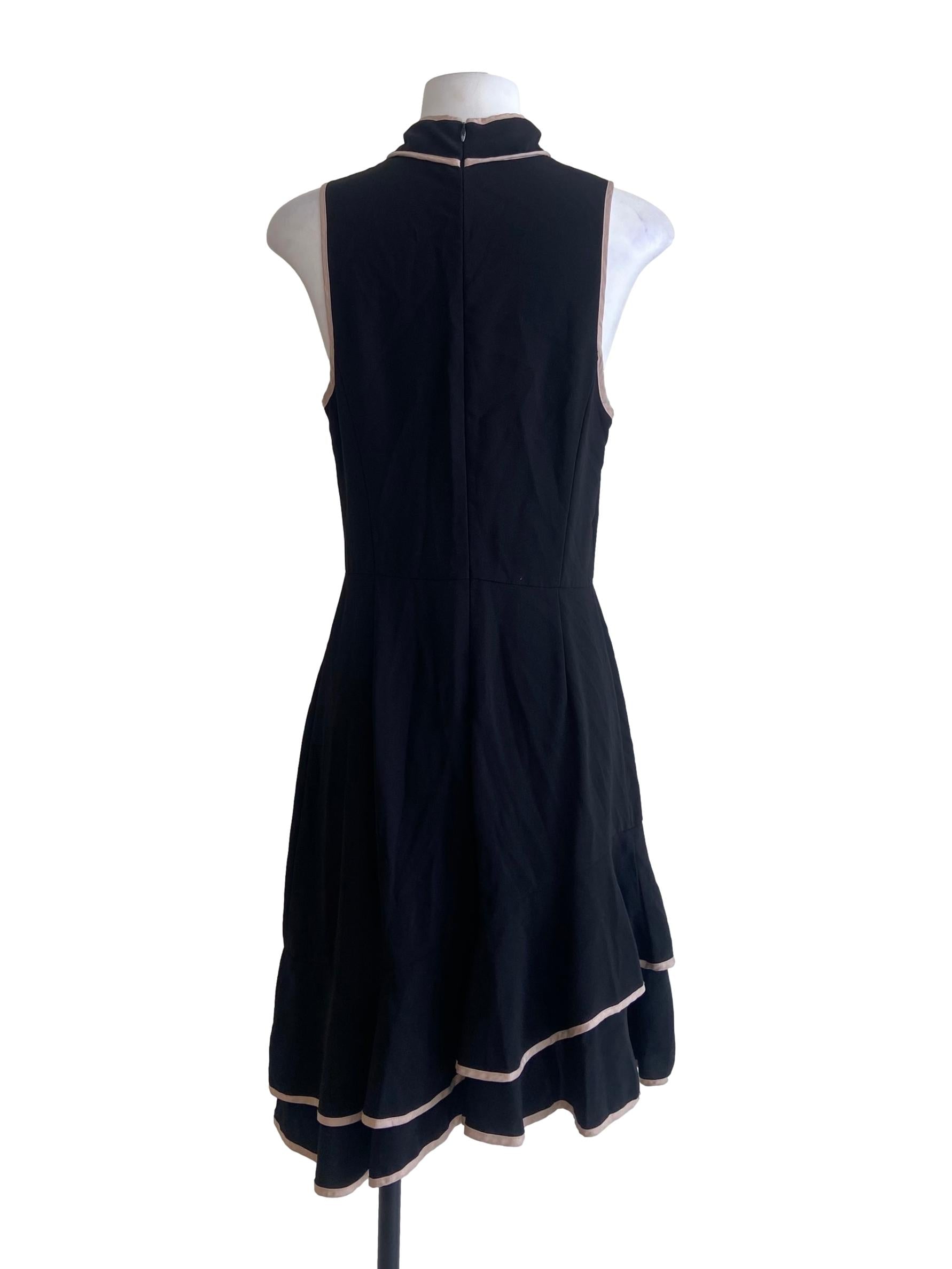 Black Sleeveless Drop Waist Dress
