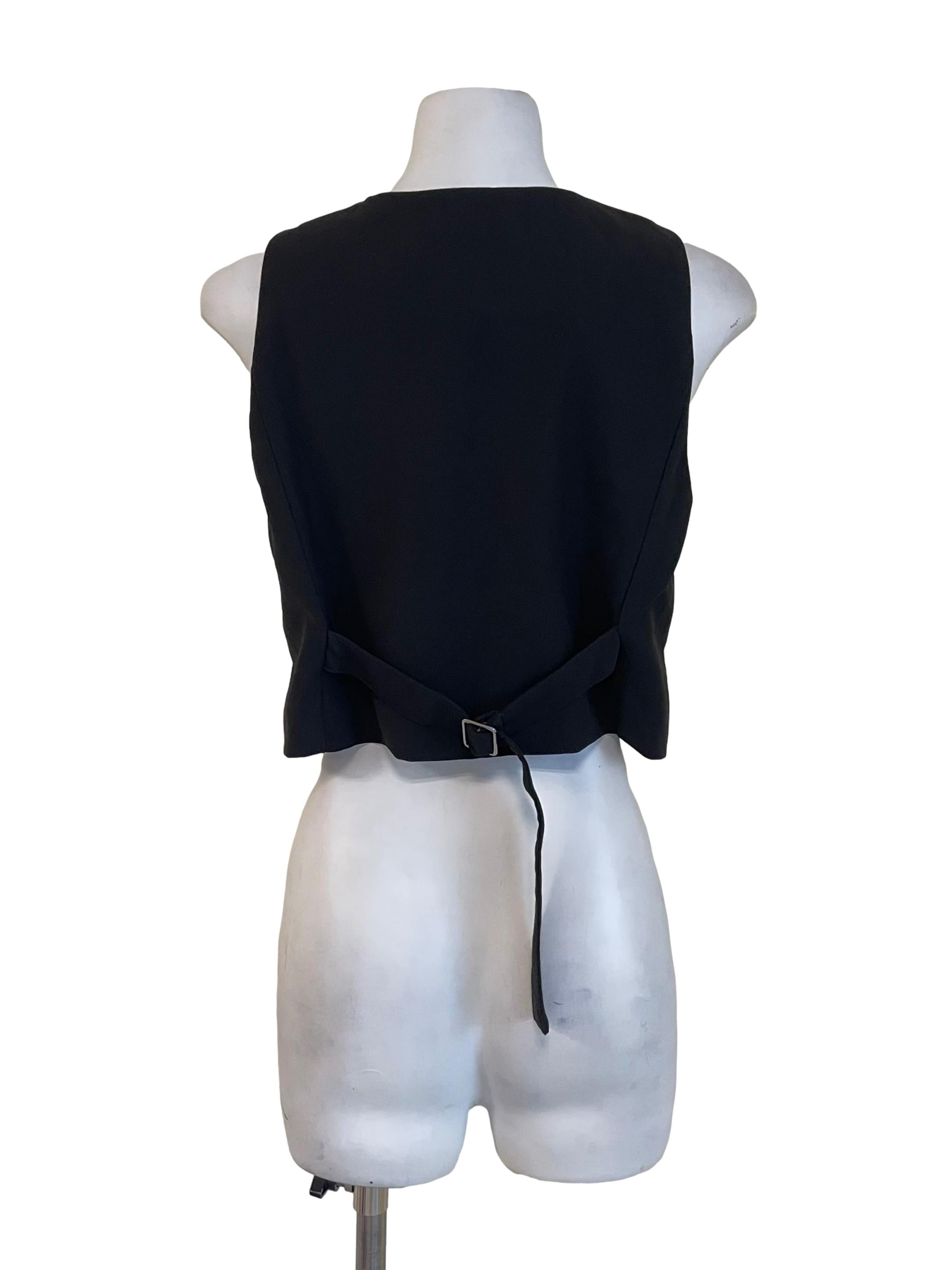 Black Fitted Suit Vest