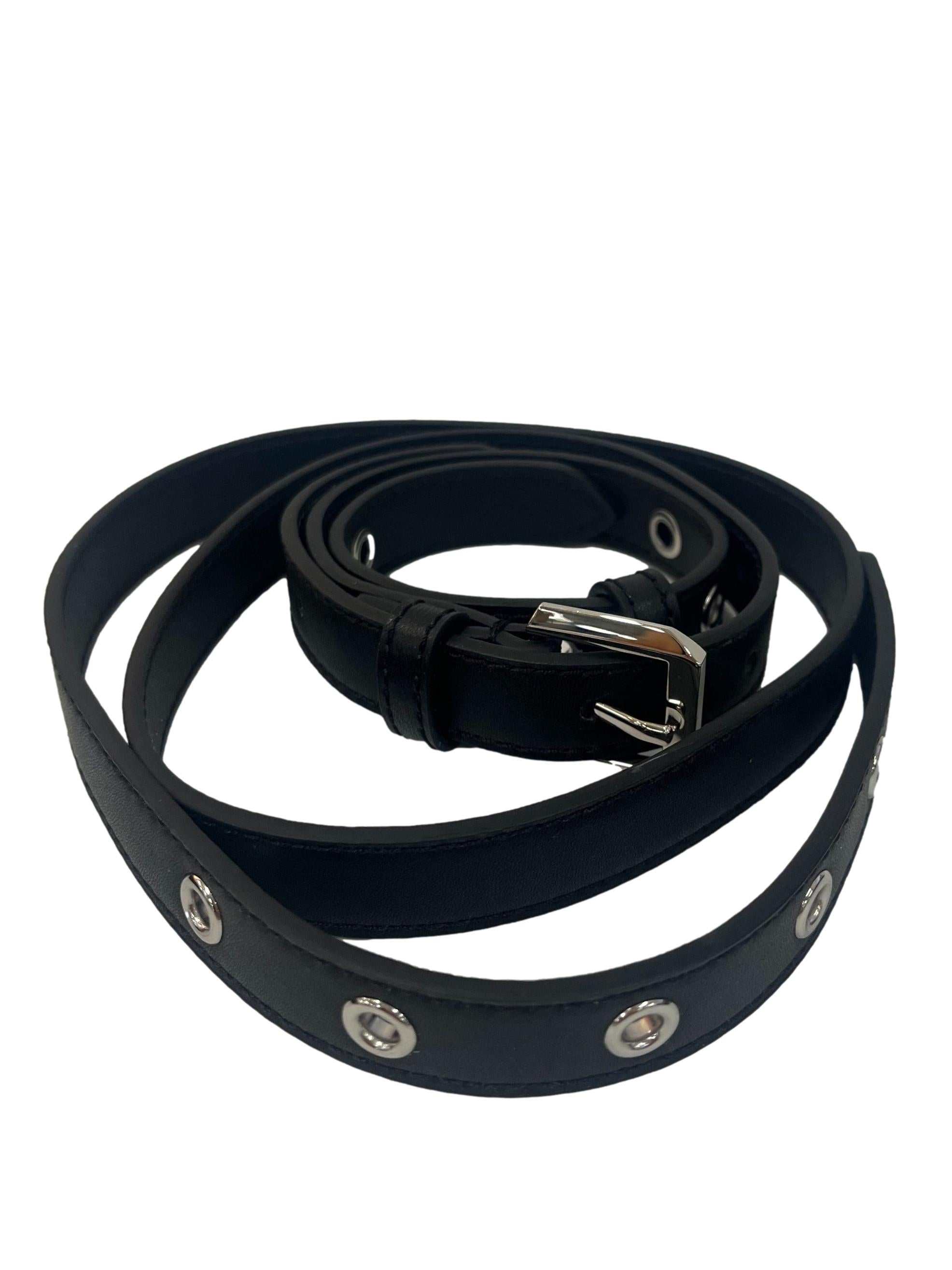 Black Shoulder Bag With Changeable Straps