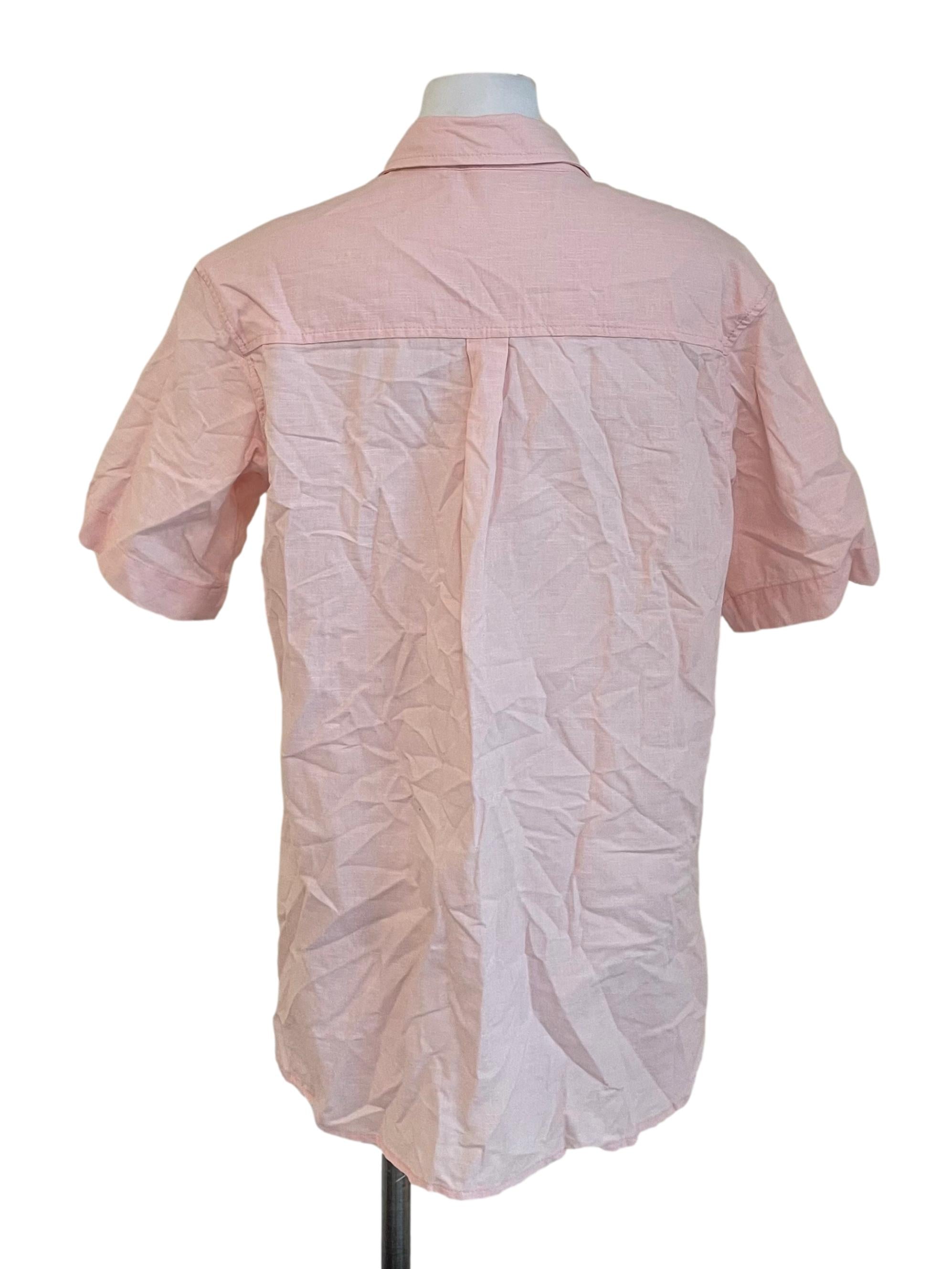 Pastel Pink Short Sleeves Oxford Shirt